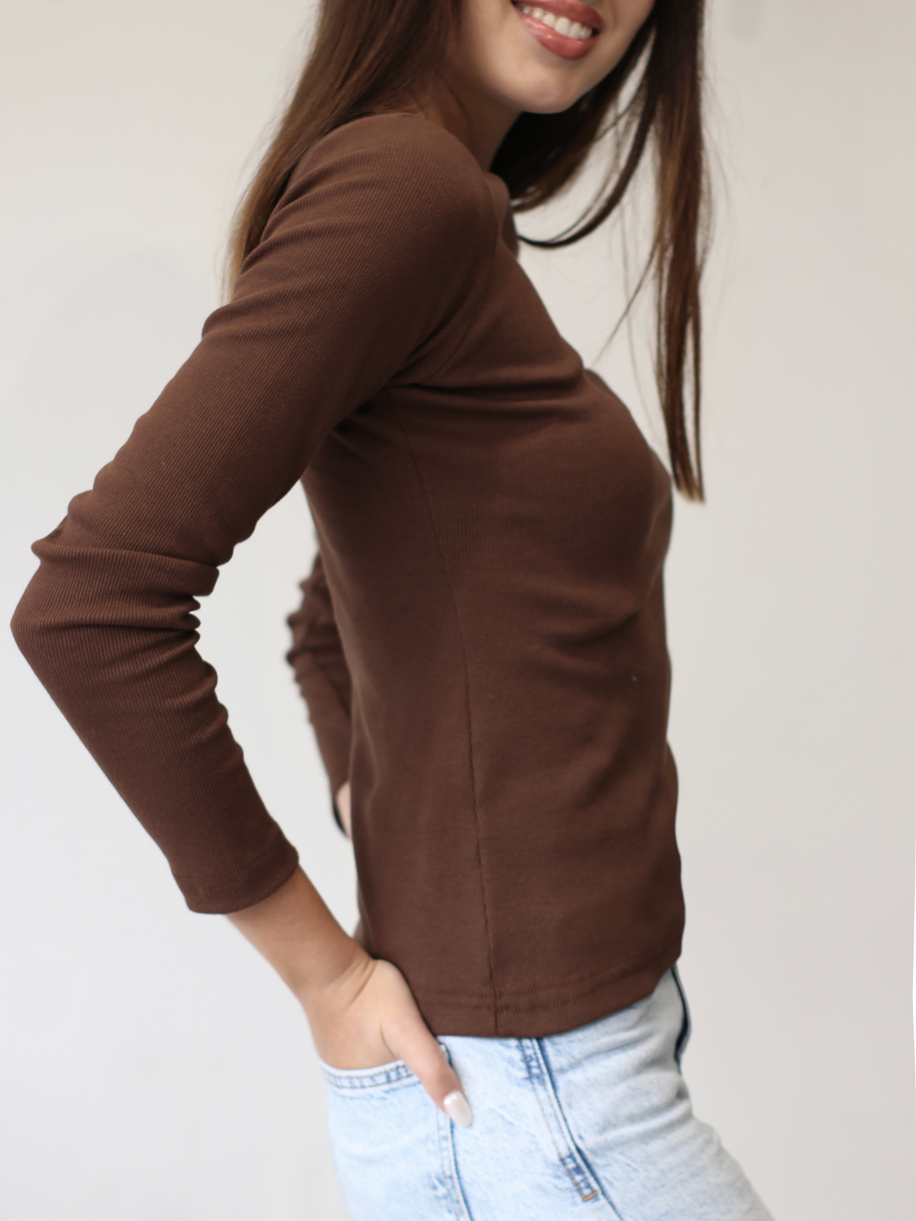 Polo Acanalado - Chocolate