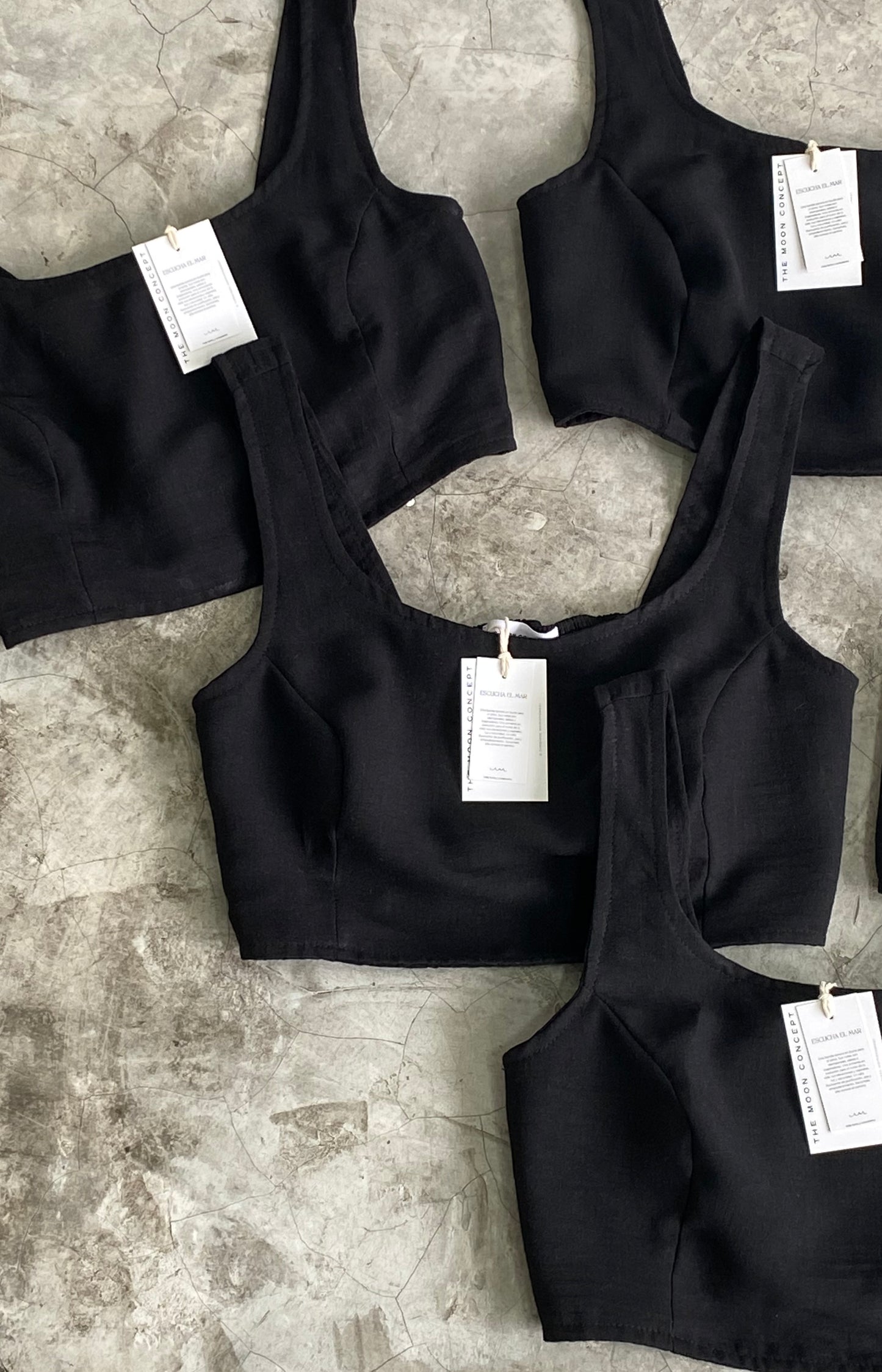 Top Lino Natural - Black