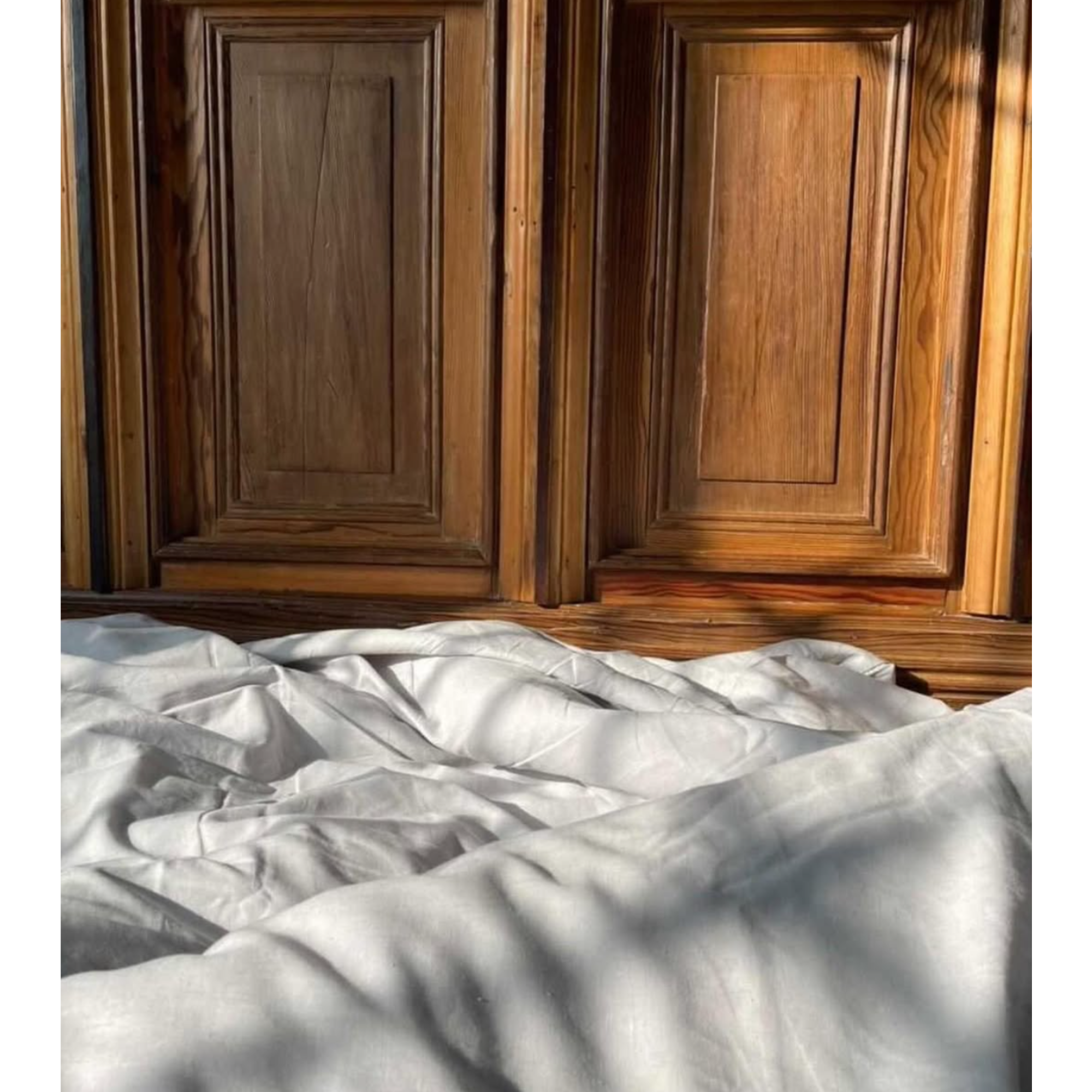 DUVET COVER LINO - SILVER