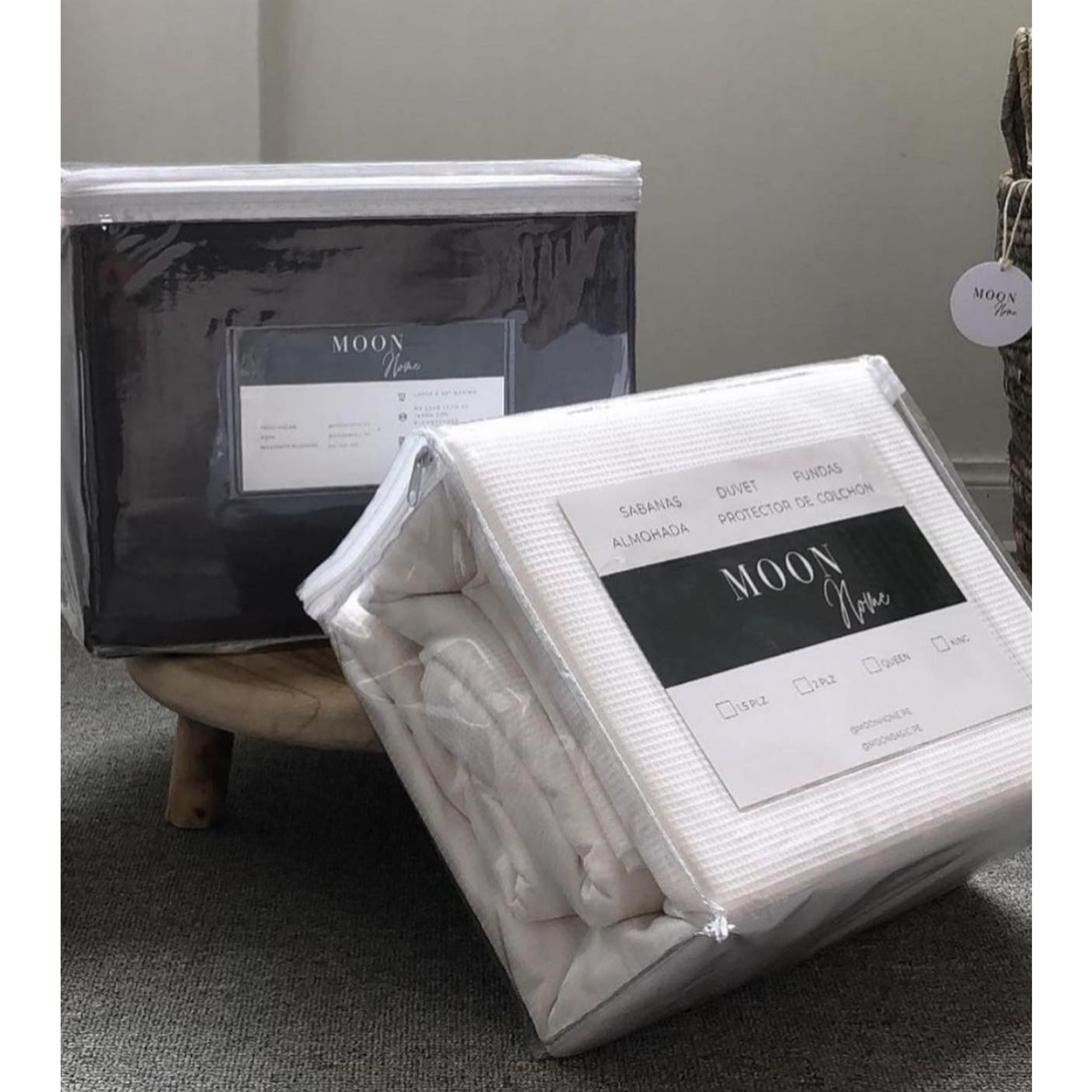 DUVET COVER LINO - CHARCOAL