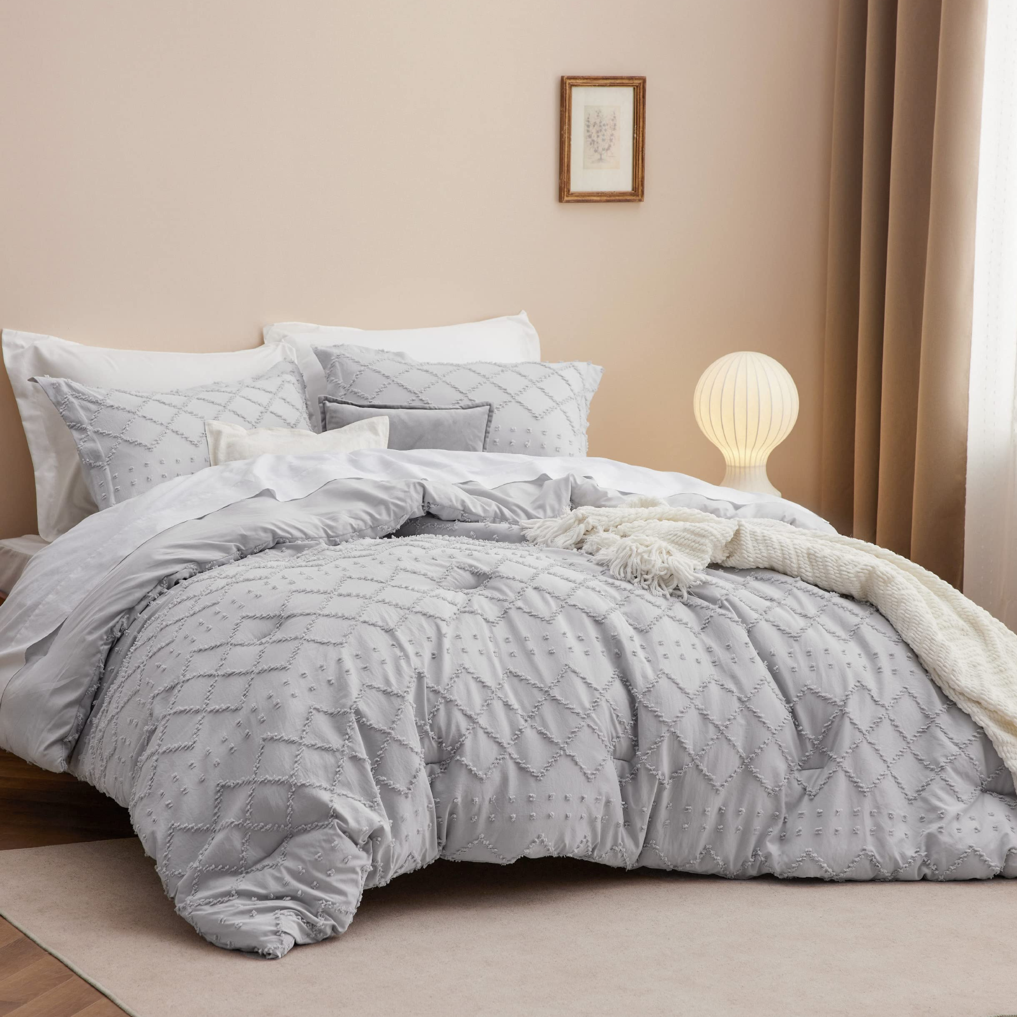 DUVET COVER BOHO - SILVER