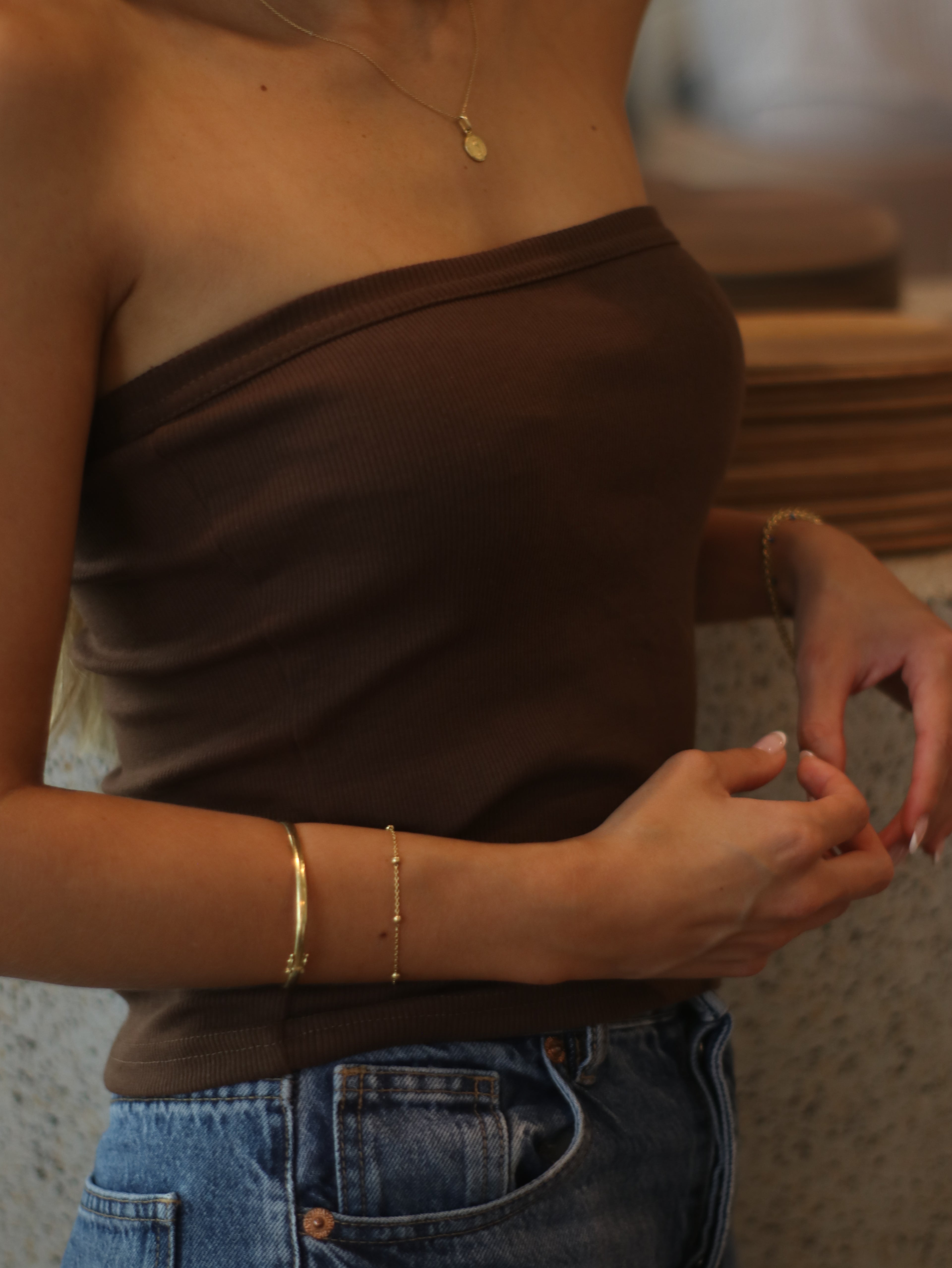 Acanalado Sin Mangas - Chocolate