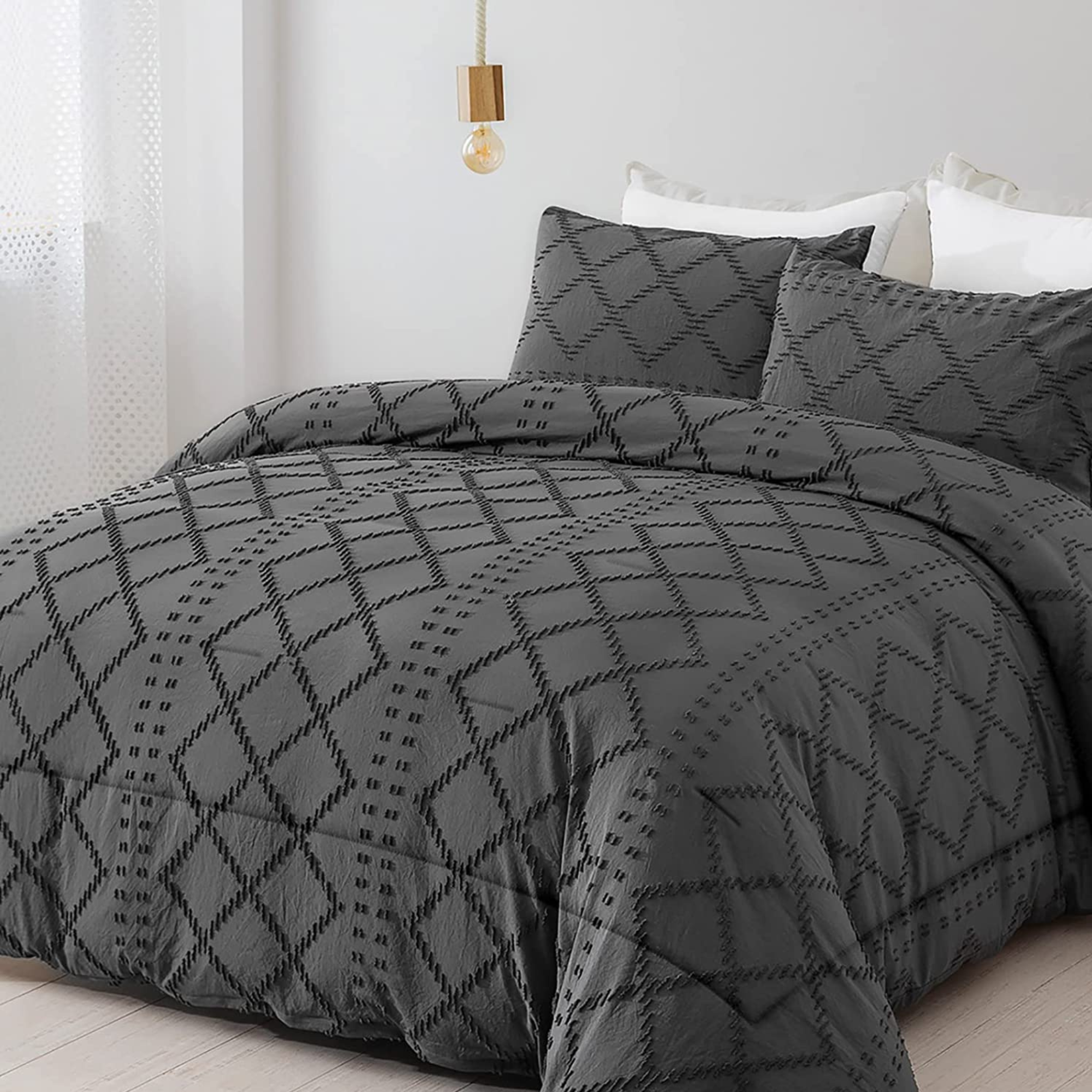 DUVET COVER BOHO - CHARCOAL