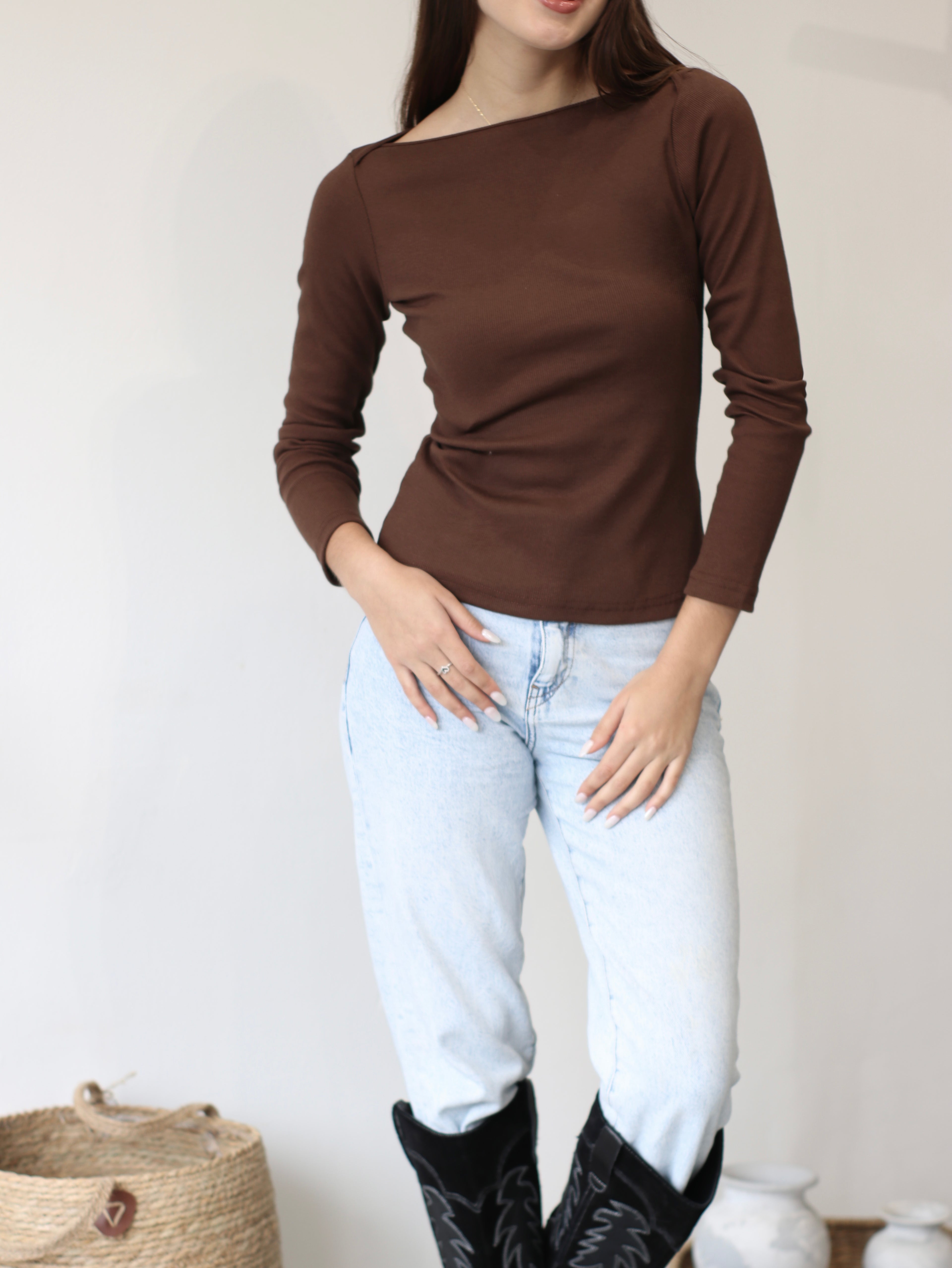 Polo Acanalado - Chocolate