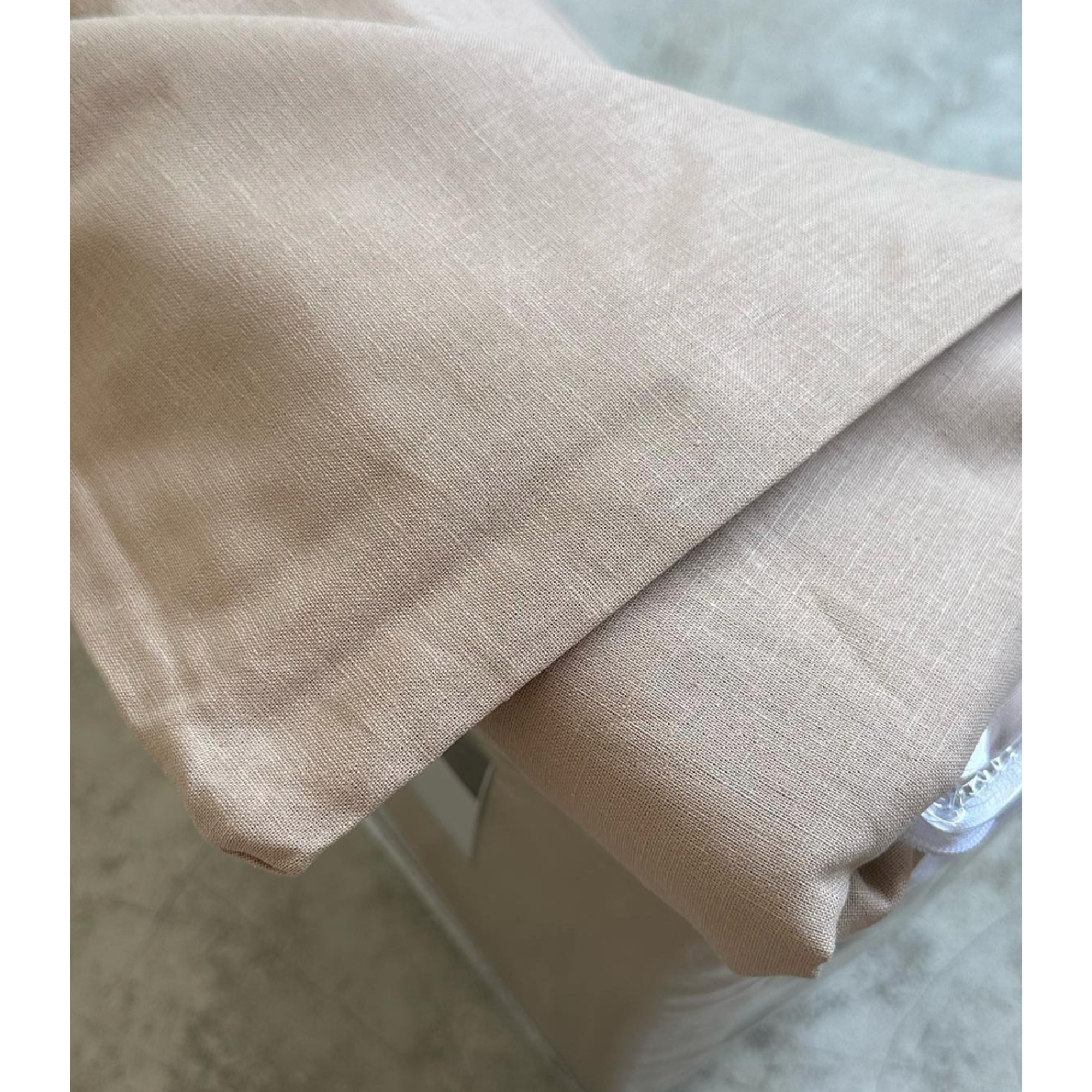 DUVET COVER LINO - HUZELNUT