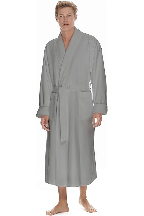 Bata Algodón Wafle - Silver