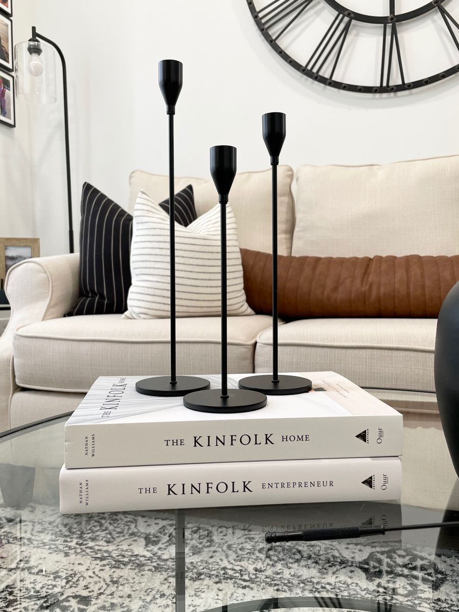 Set de 3 Candelabros - Black