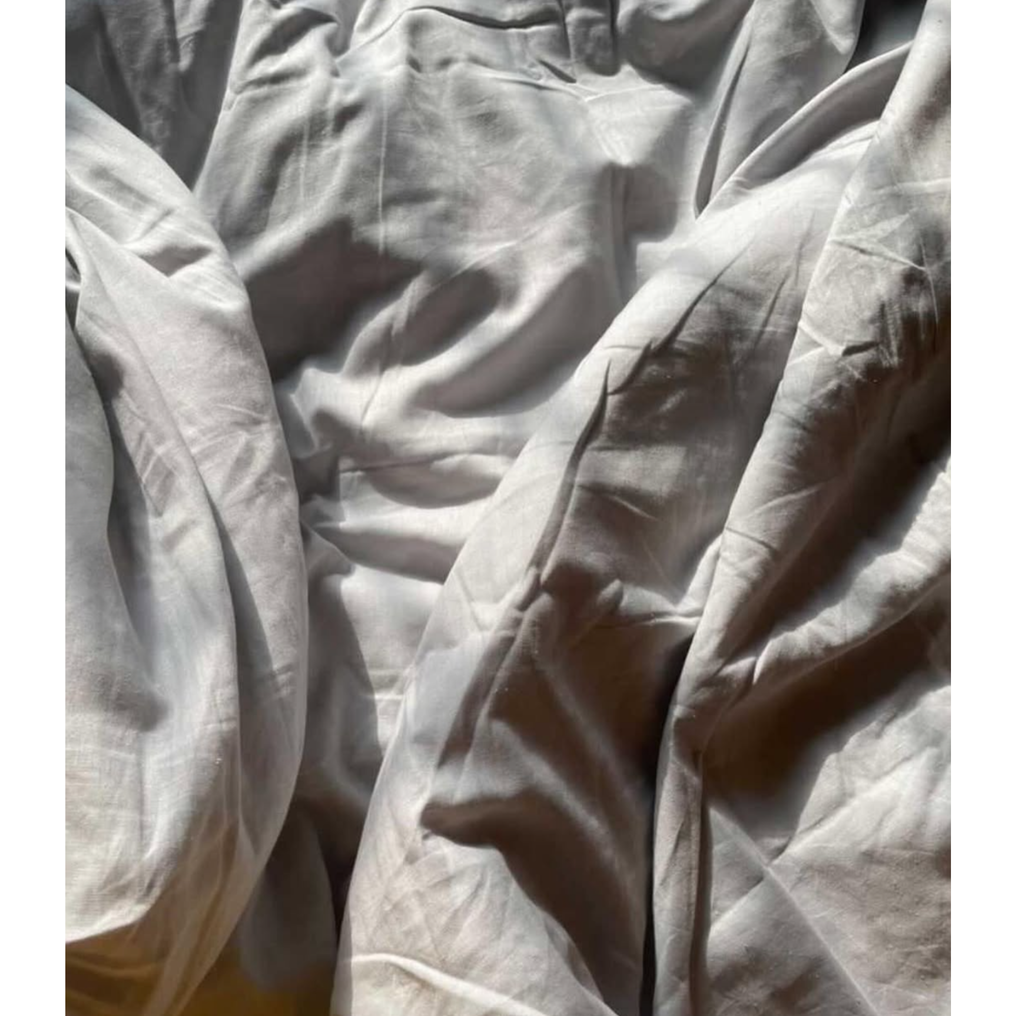 DUVET COVER LINO - SILVER