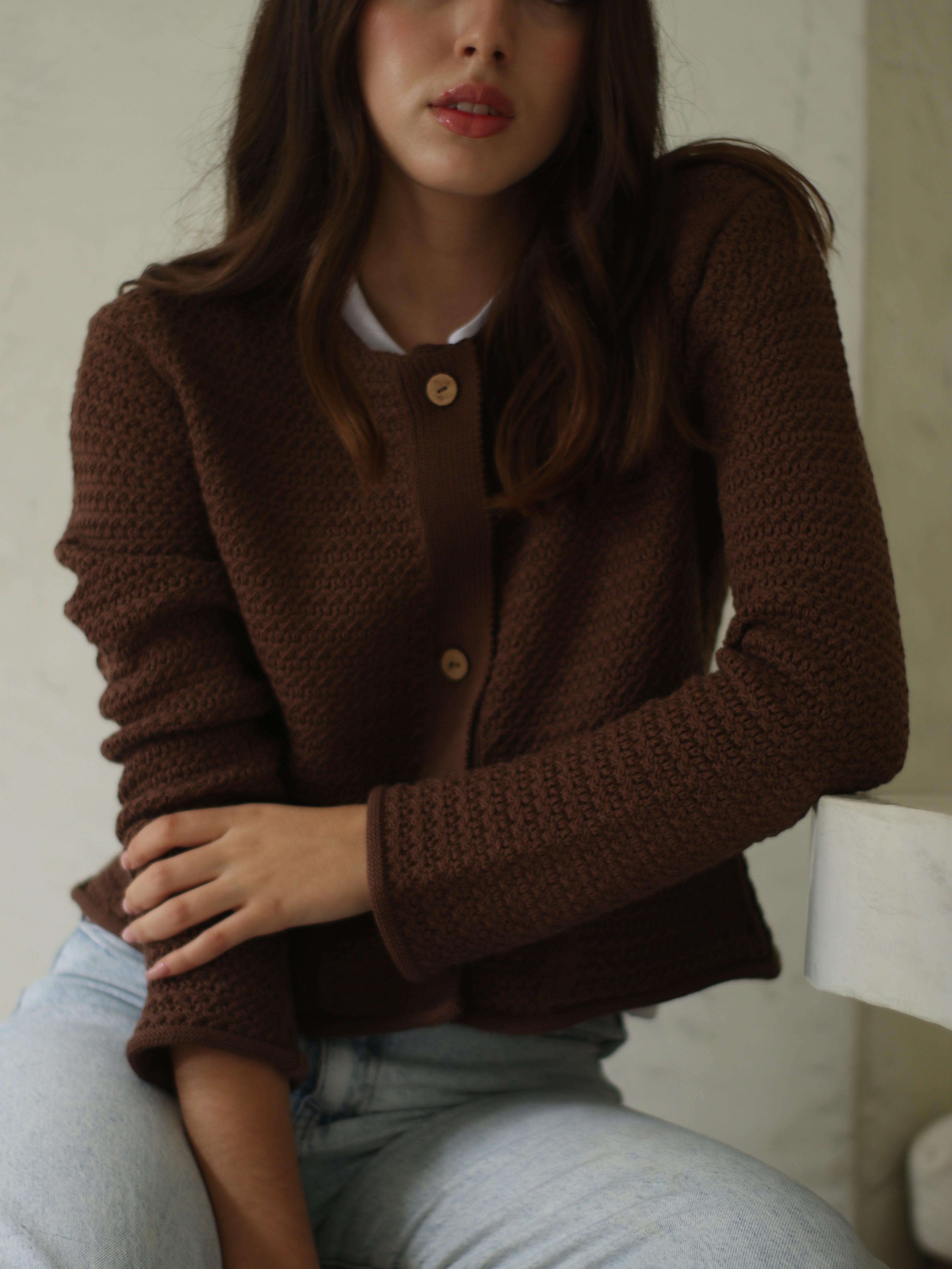 Cárdigan Botones - Chocolate
