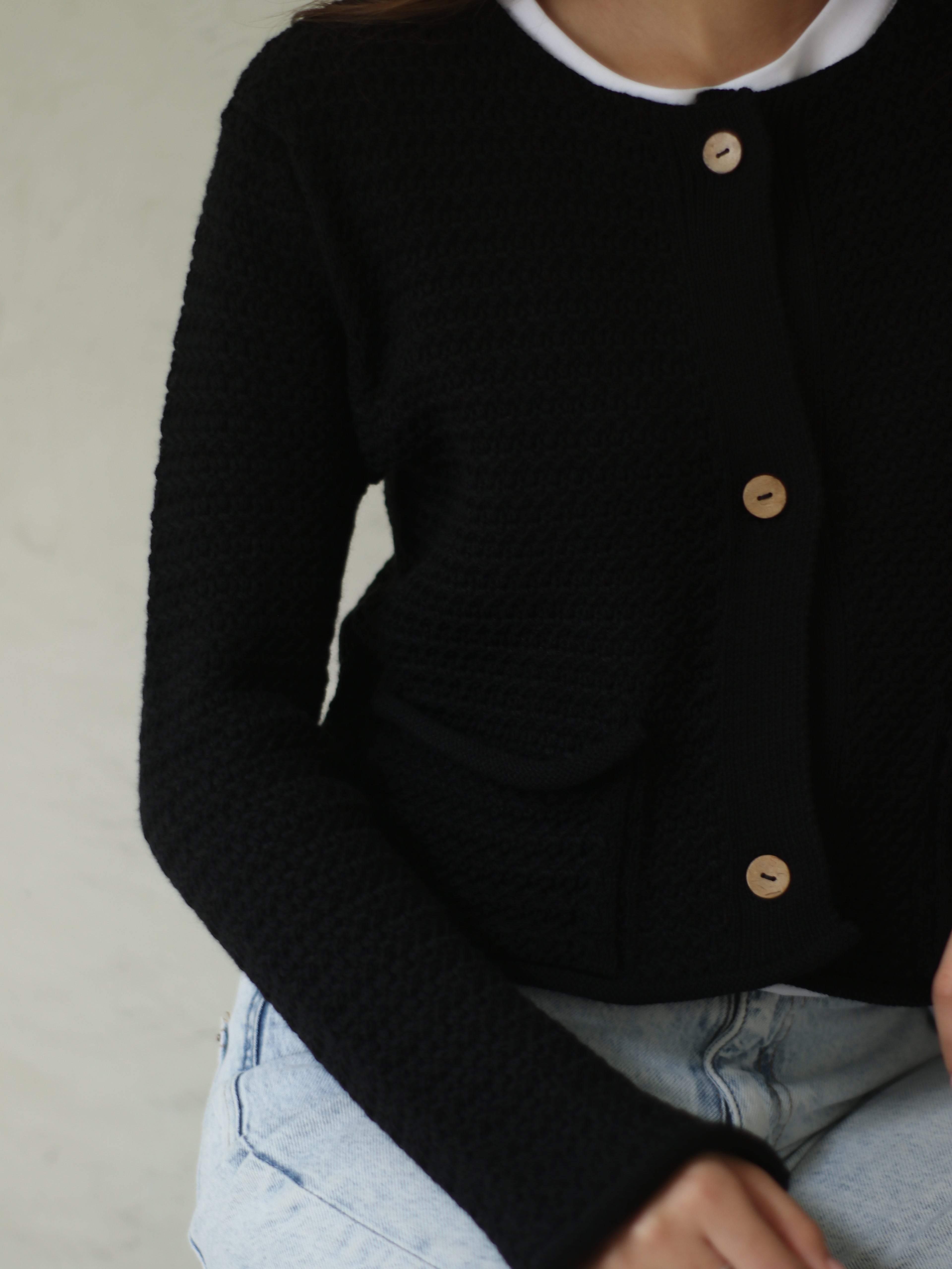 Cárdigan Botones - Black