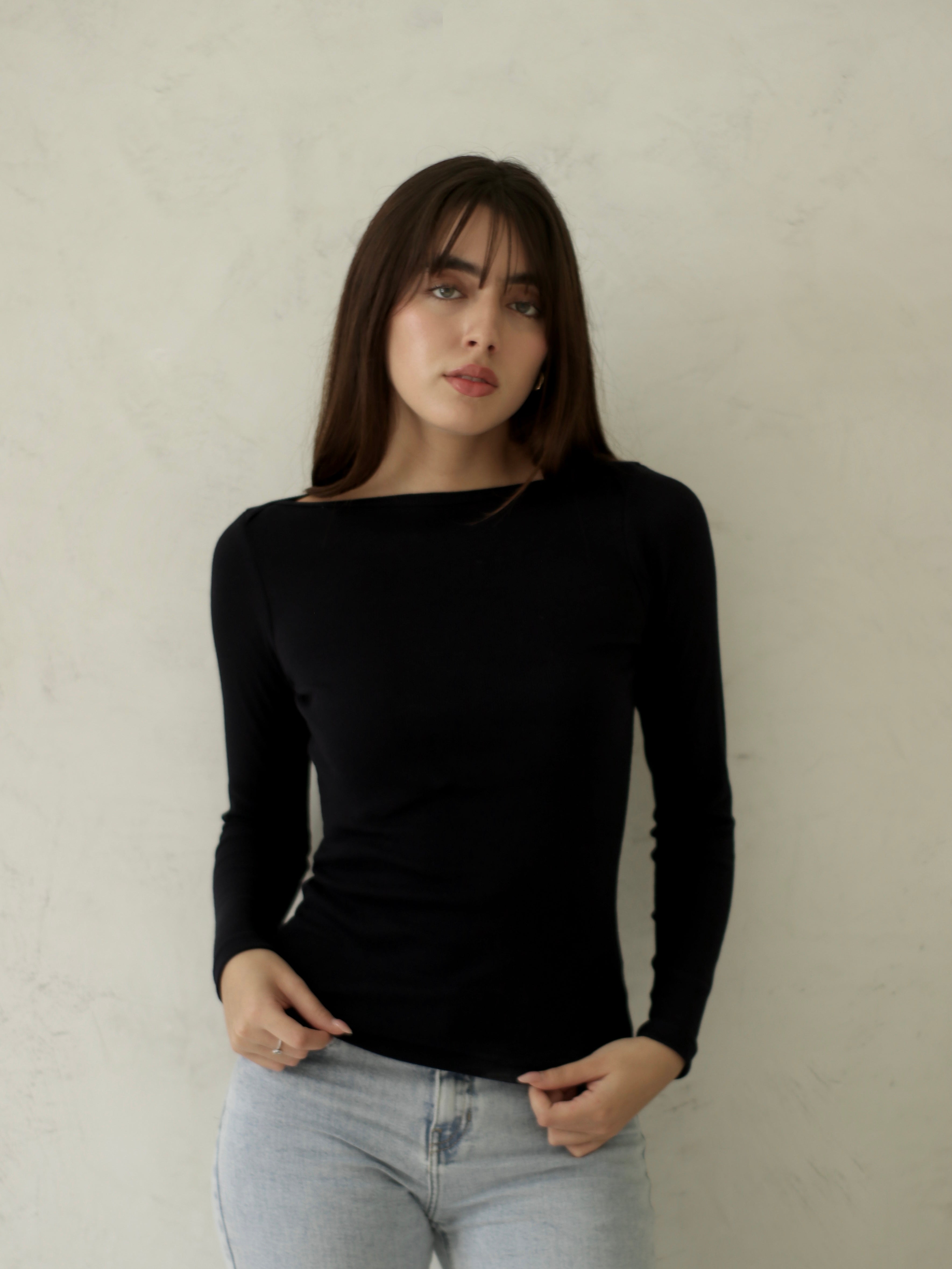 Polo Acanalado - Black