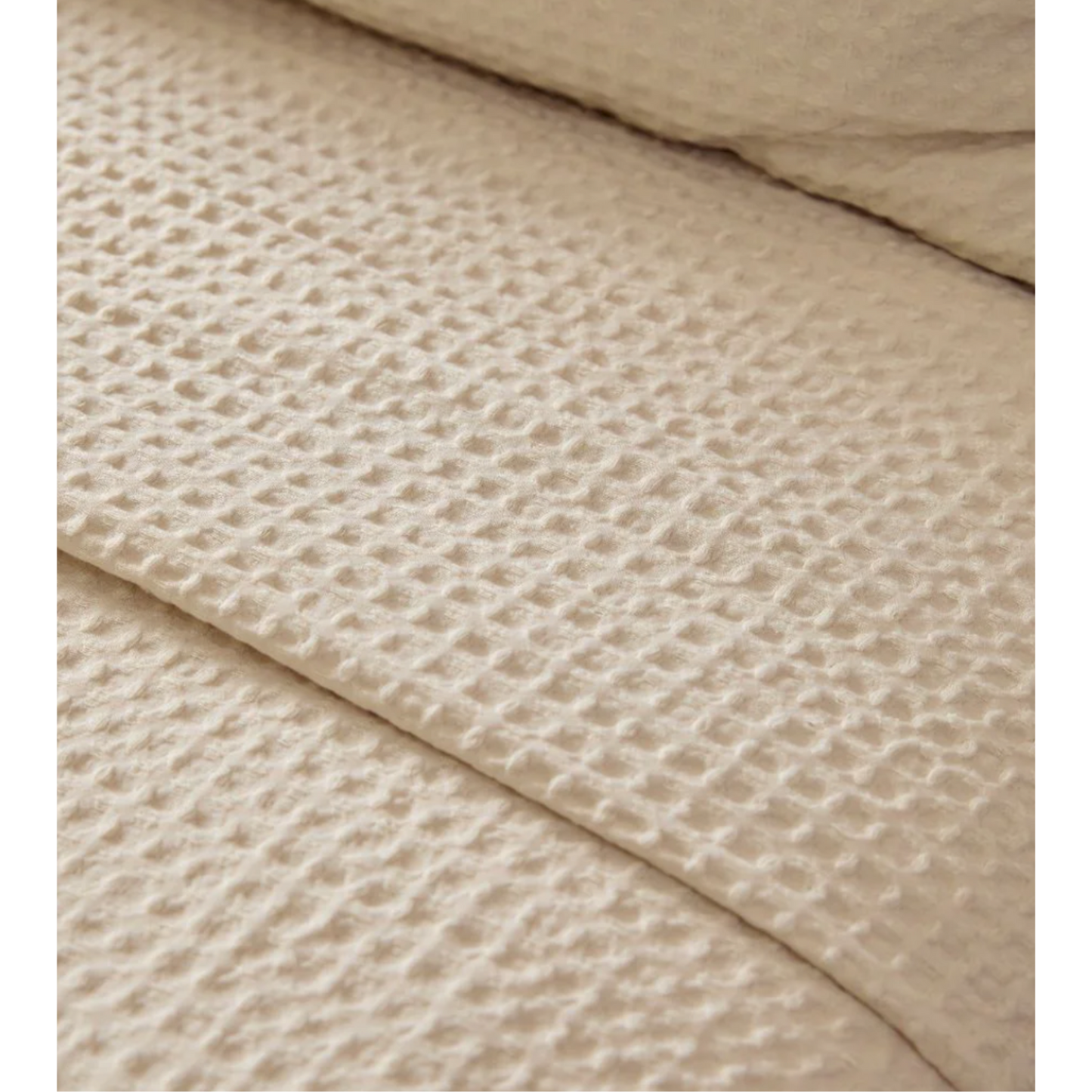 DUVET COVER WAFFLE - BISCOTTI