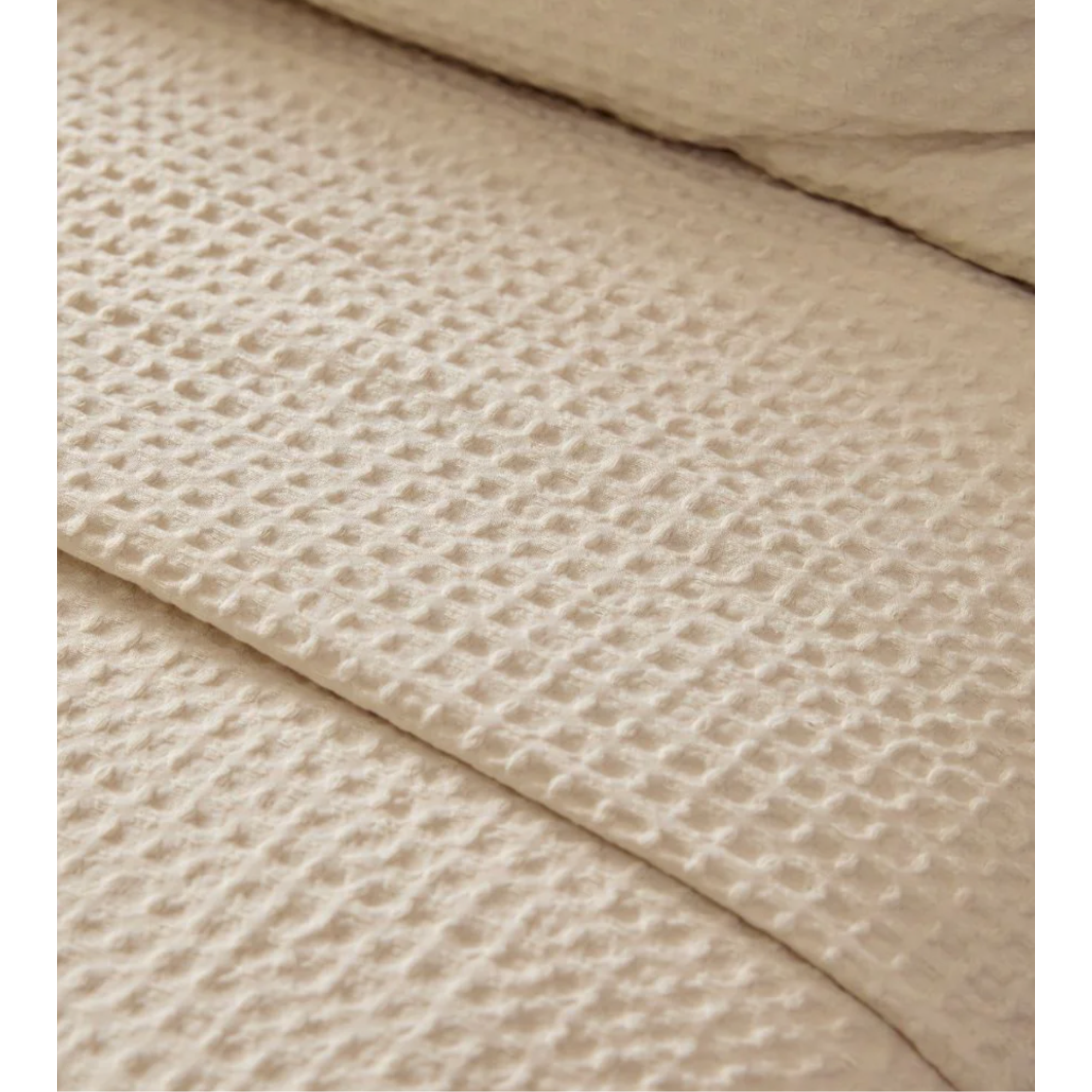 DUVET COVER WAFFLE - BISCOTTI