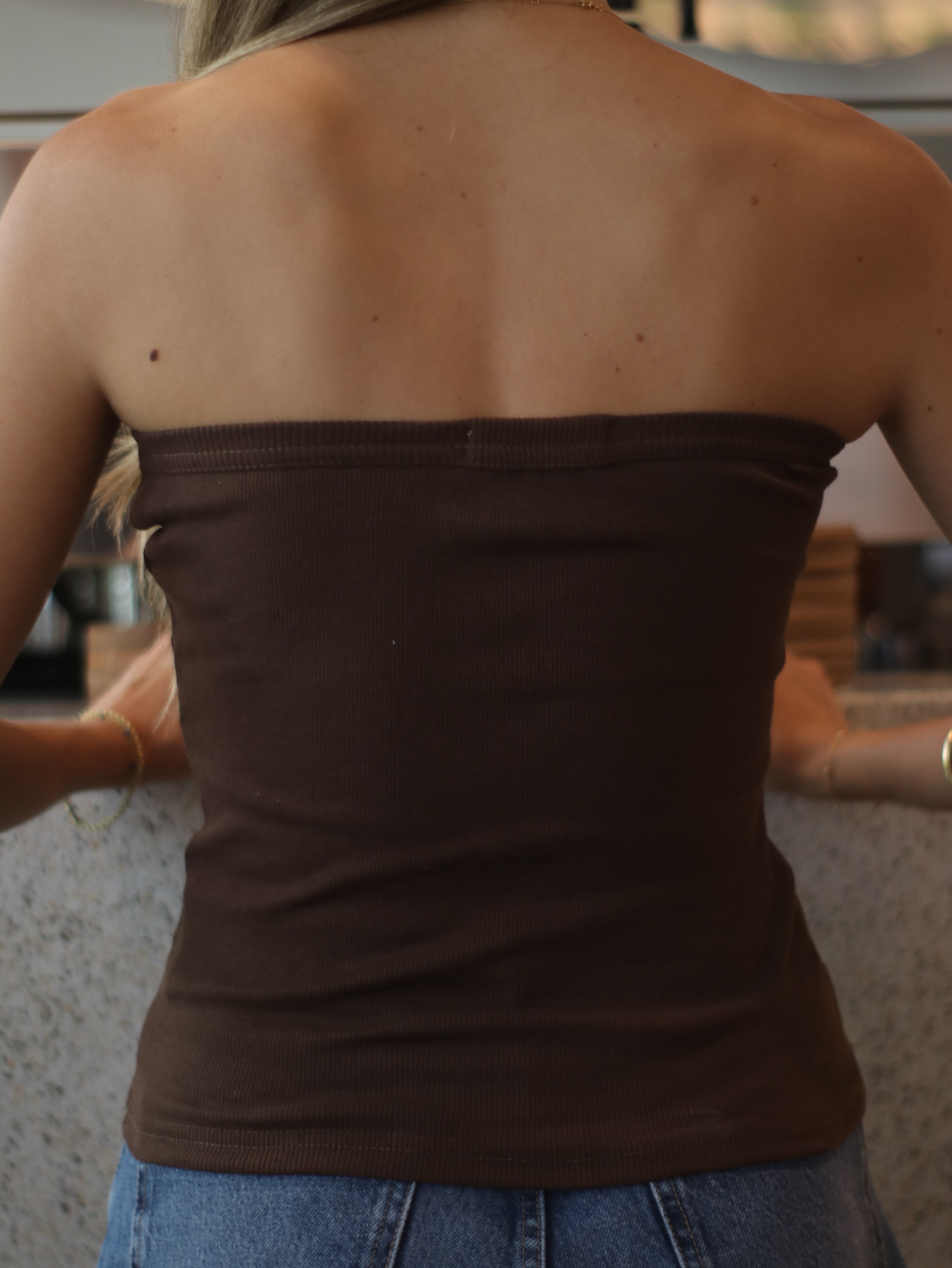 Acanalado Sin Mangas - Chocolate