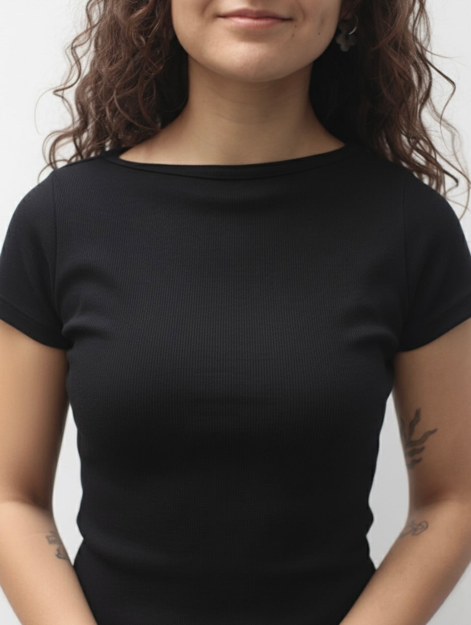 Polo acanalado Aitana - Black