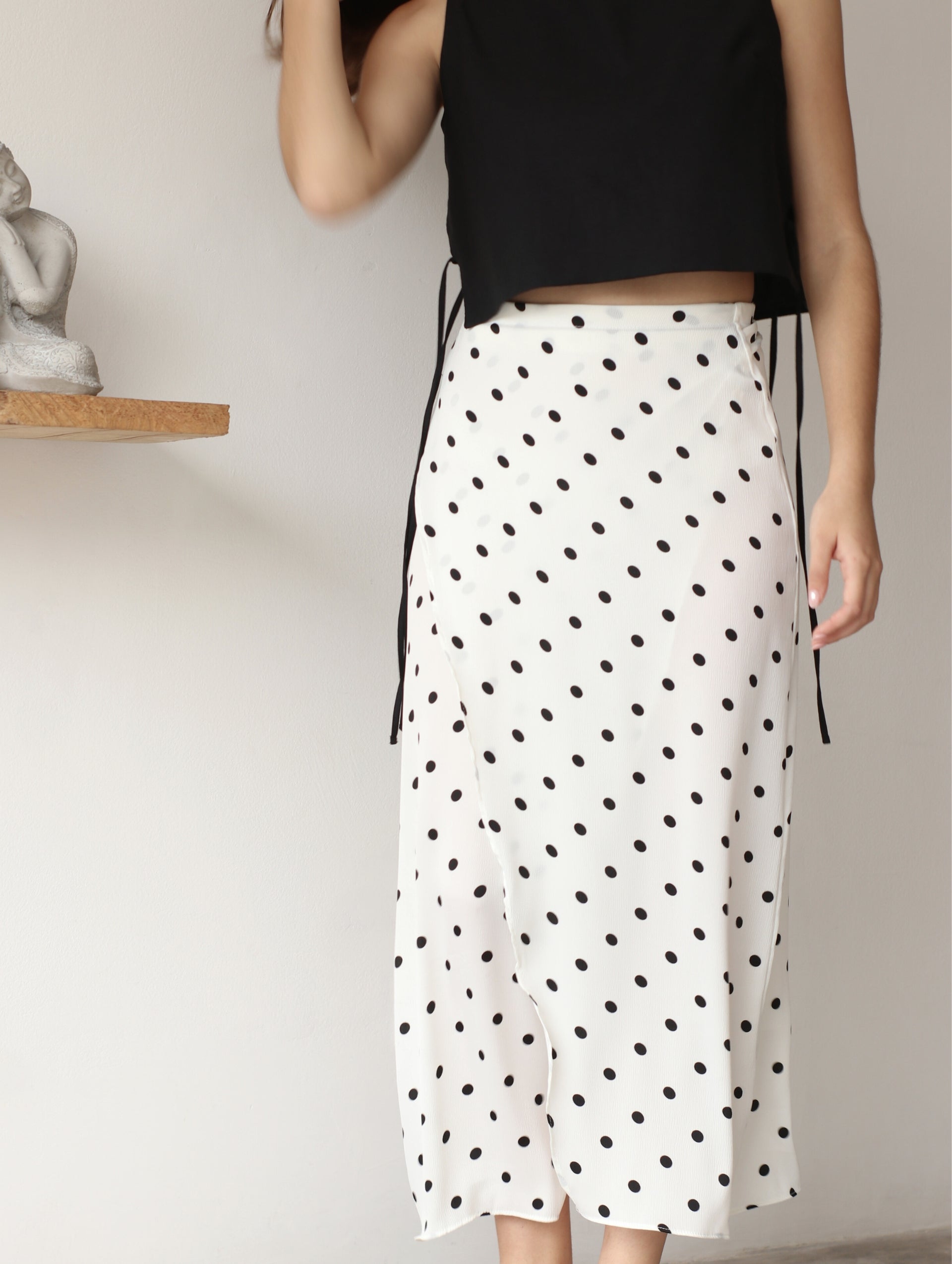 Falda Envolvente - Lunares Perlas