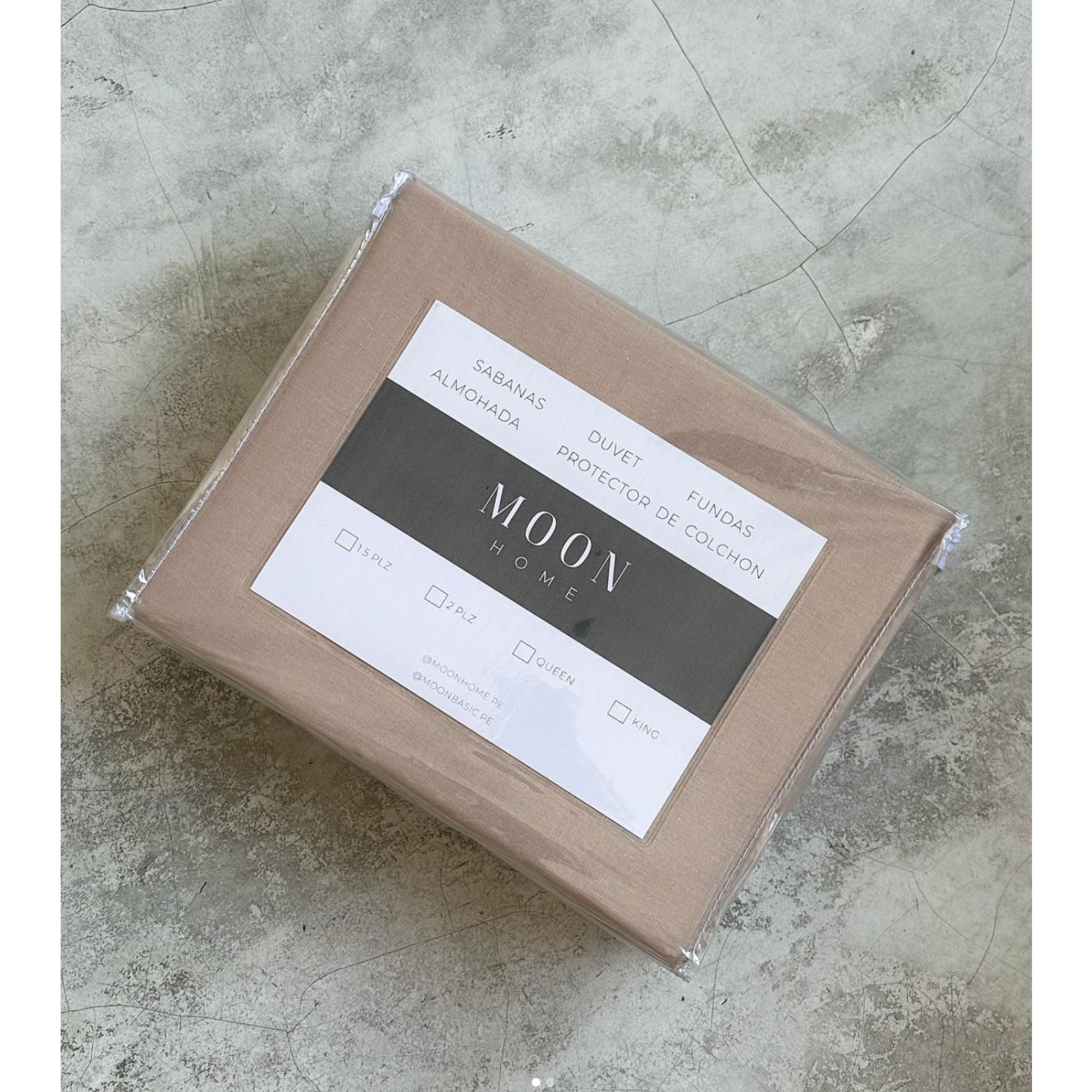 DUVET COVER LINO - HUZELNUT