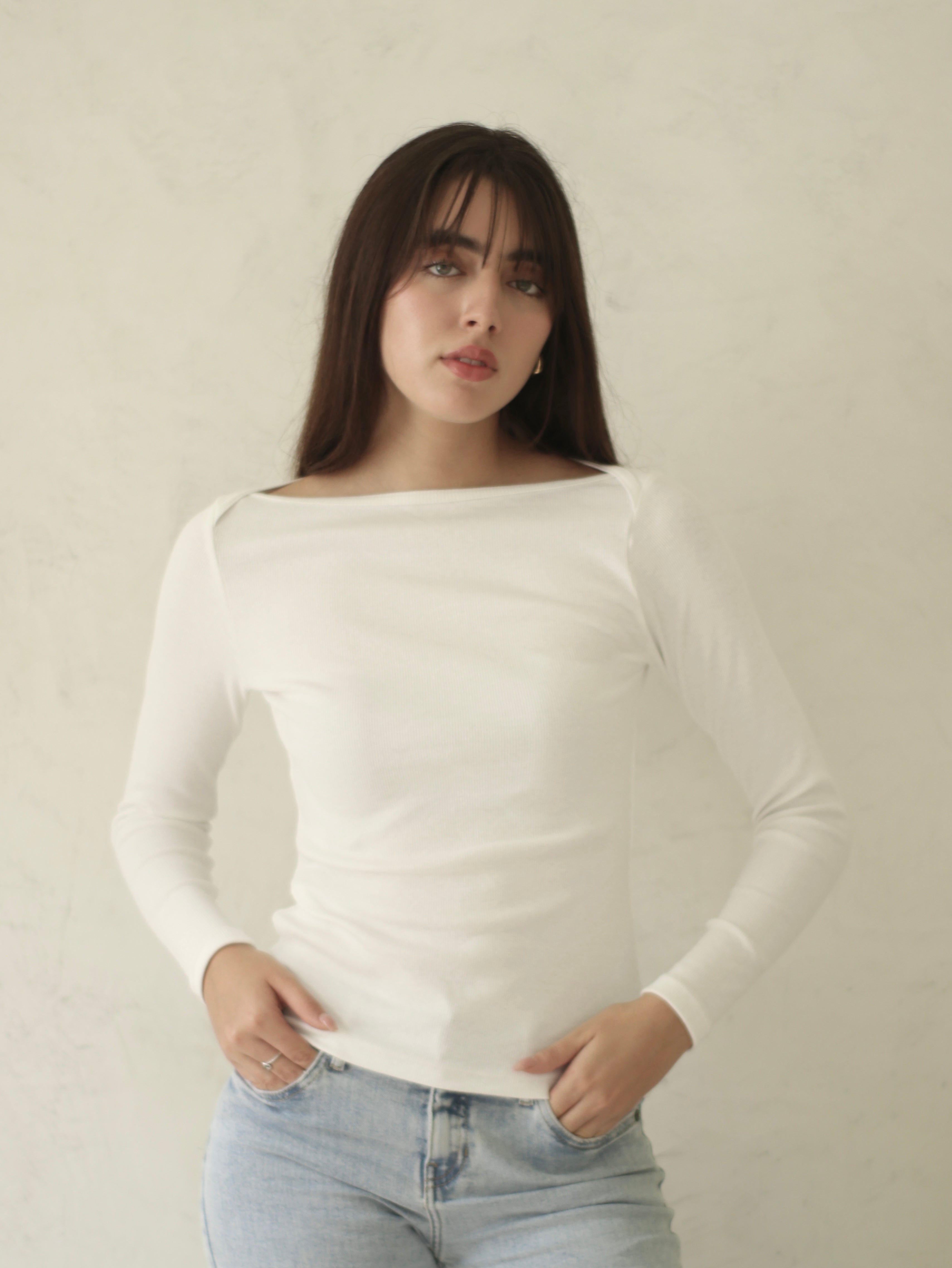 Polo Acanalado - Pearl