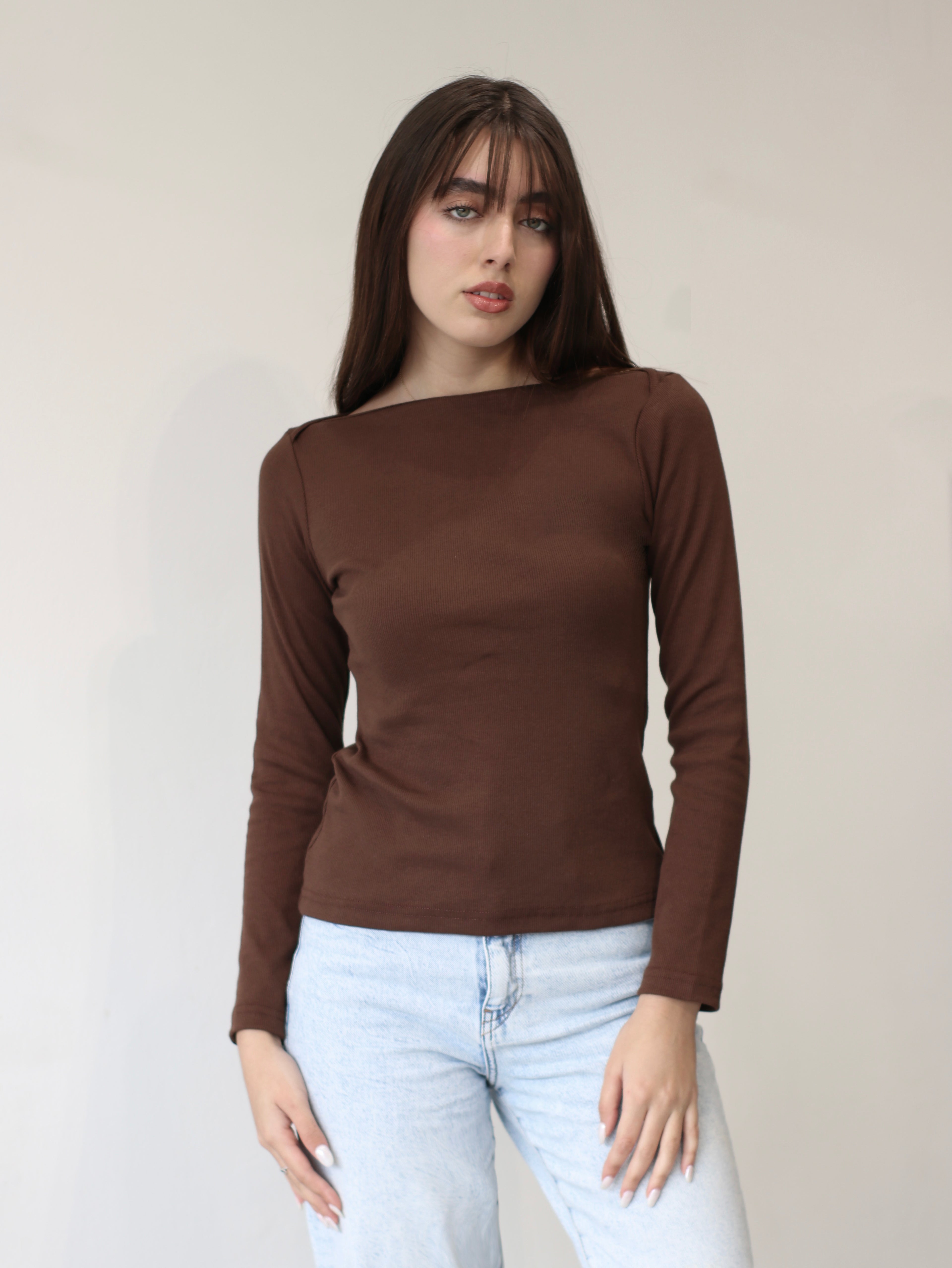 Polo Acanalado - Chocolate