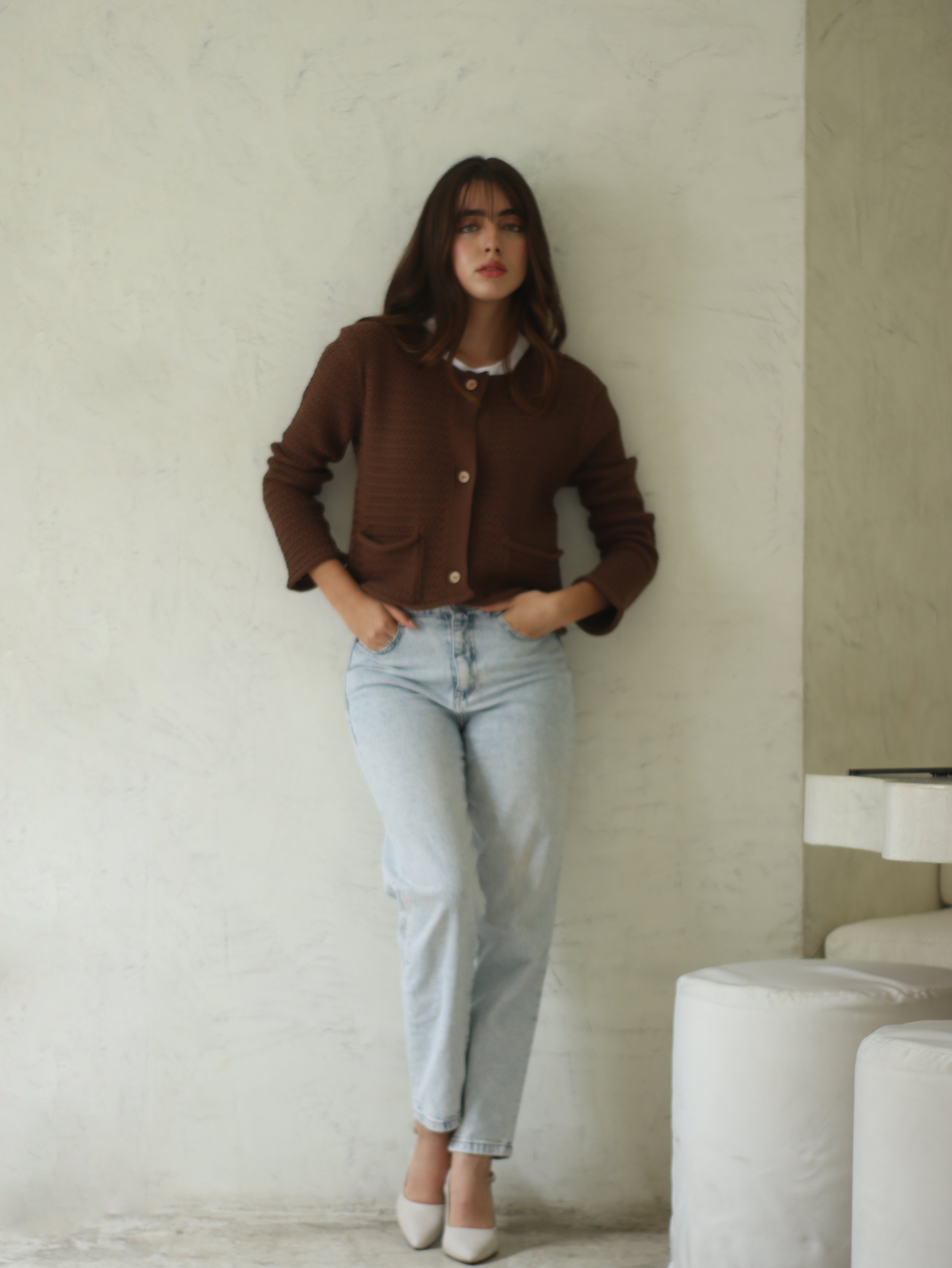 Cárdigan Botones - Chocolate