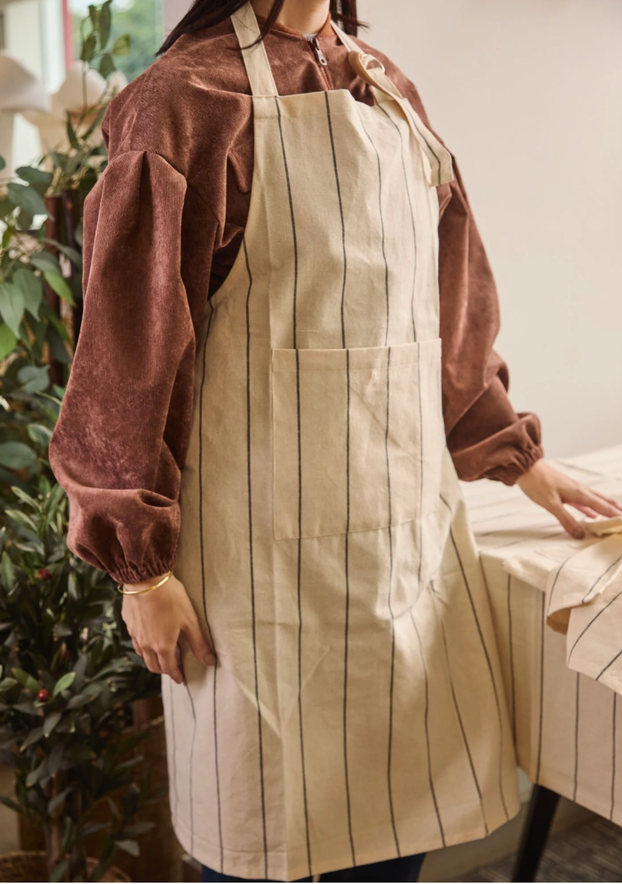 Delantal Rayas Algodón - Frozen Dew