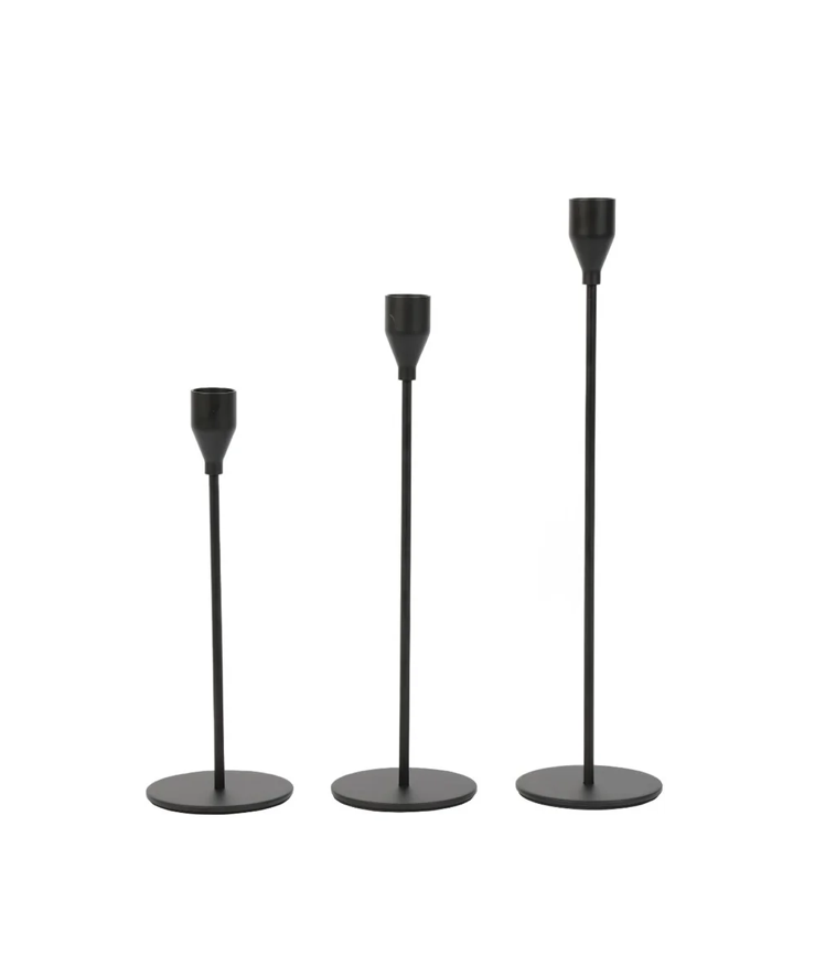 Set de 3 Candelabros - Black