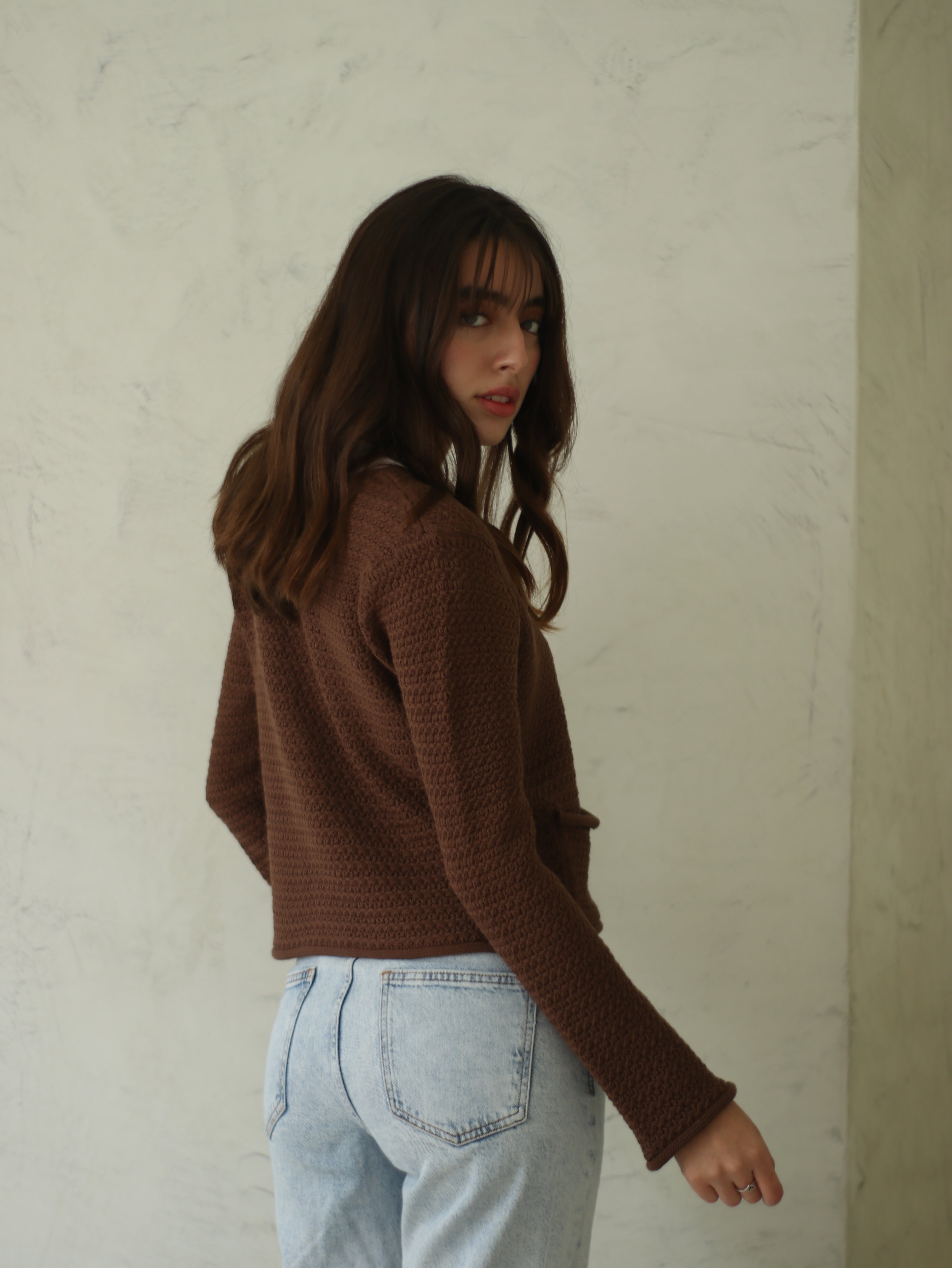 Cárdigan Botones - Chocolate