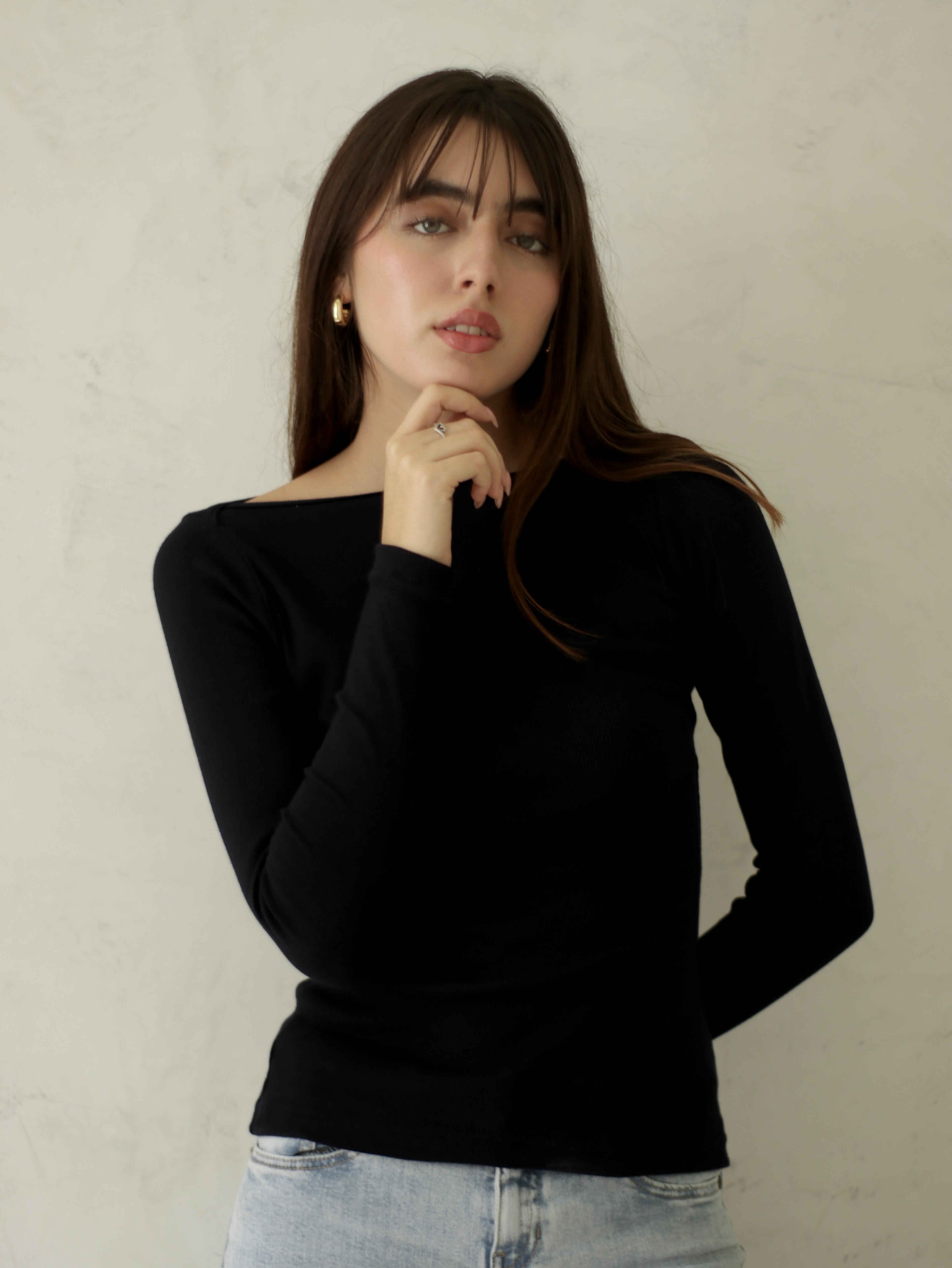 Polo Acanalado - Black