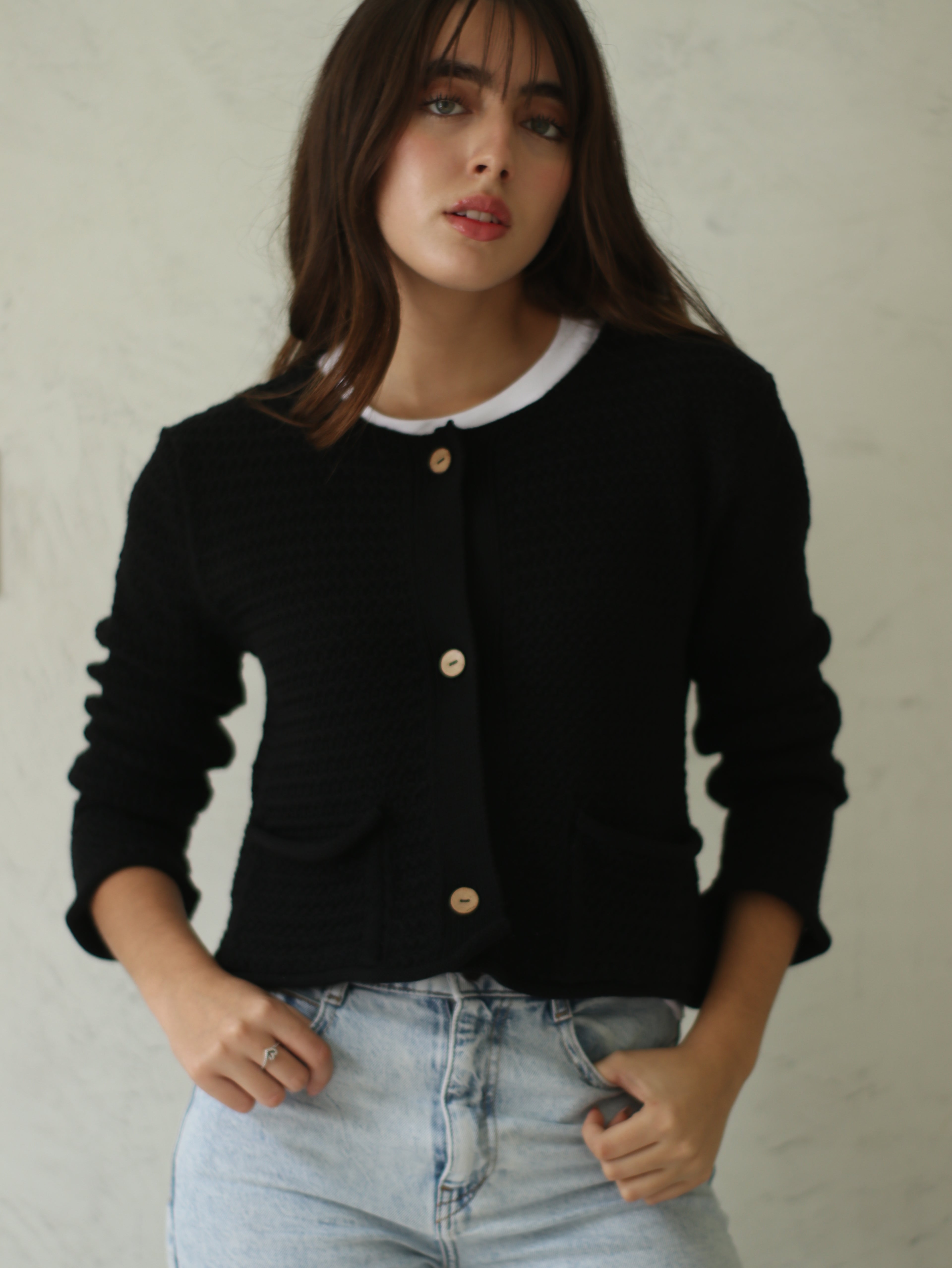 Cárdigan Botones - Black