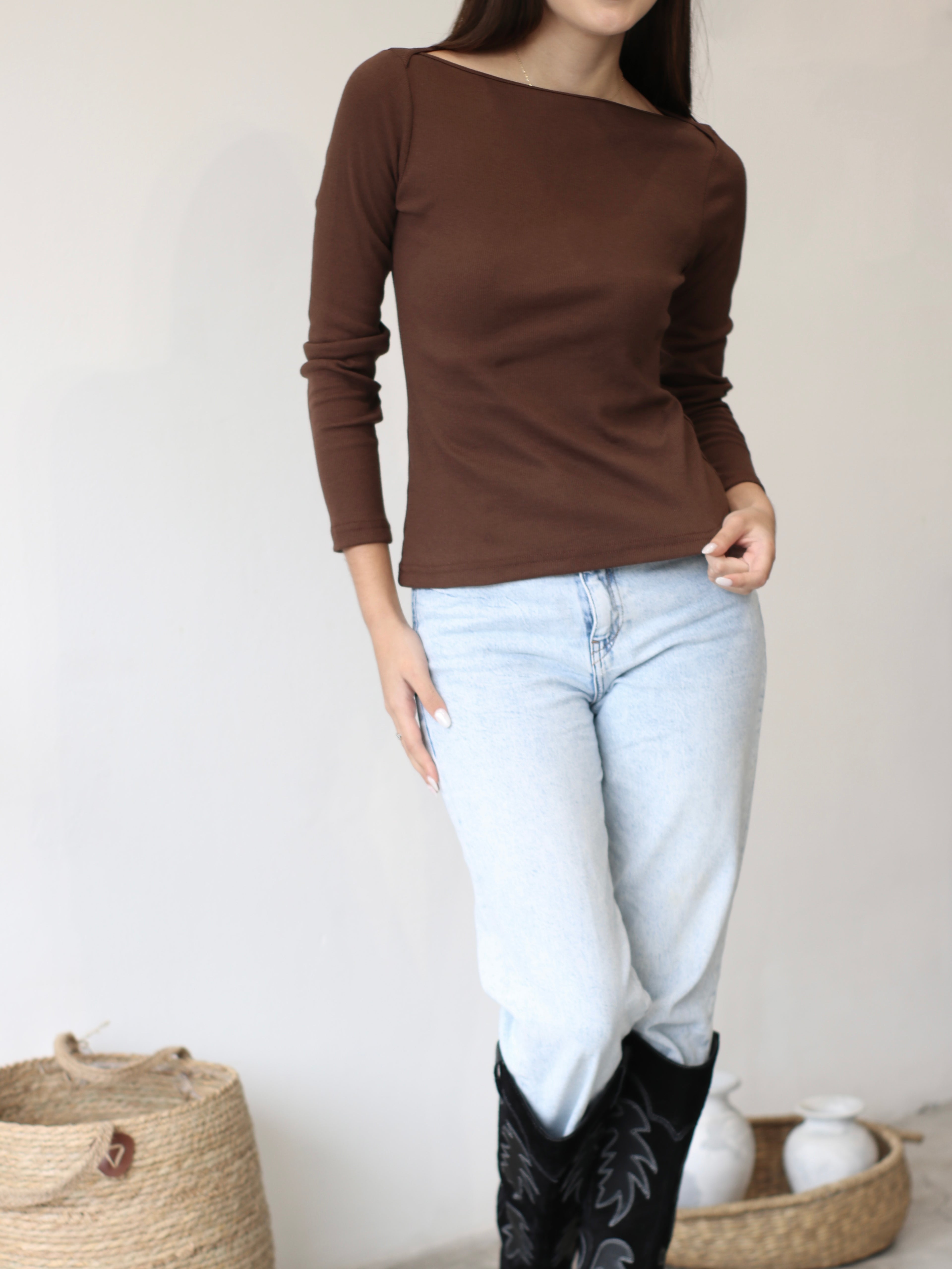 Polo Acanalado - Chocolate