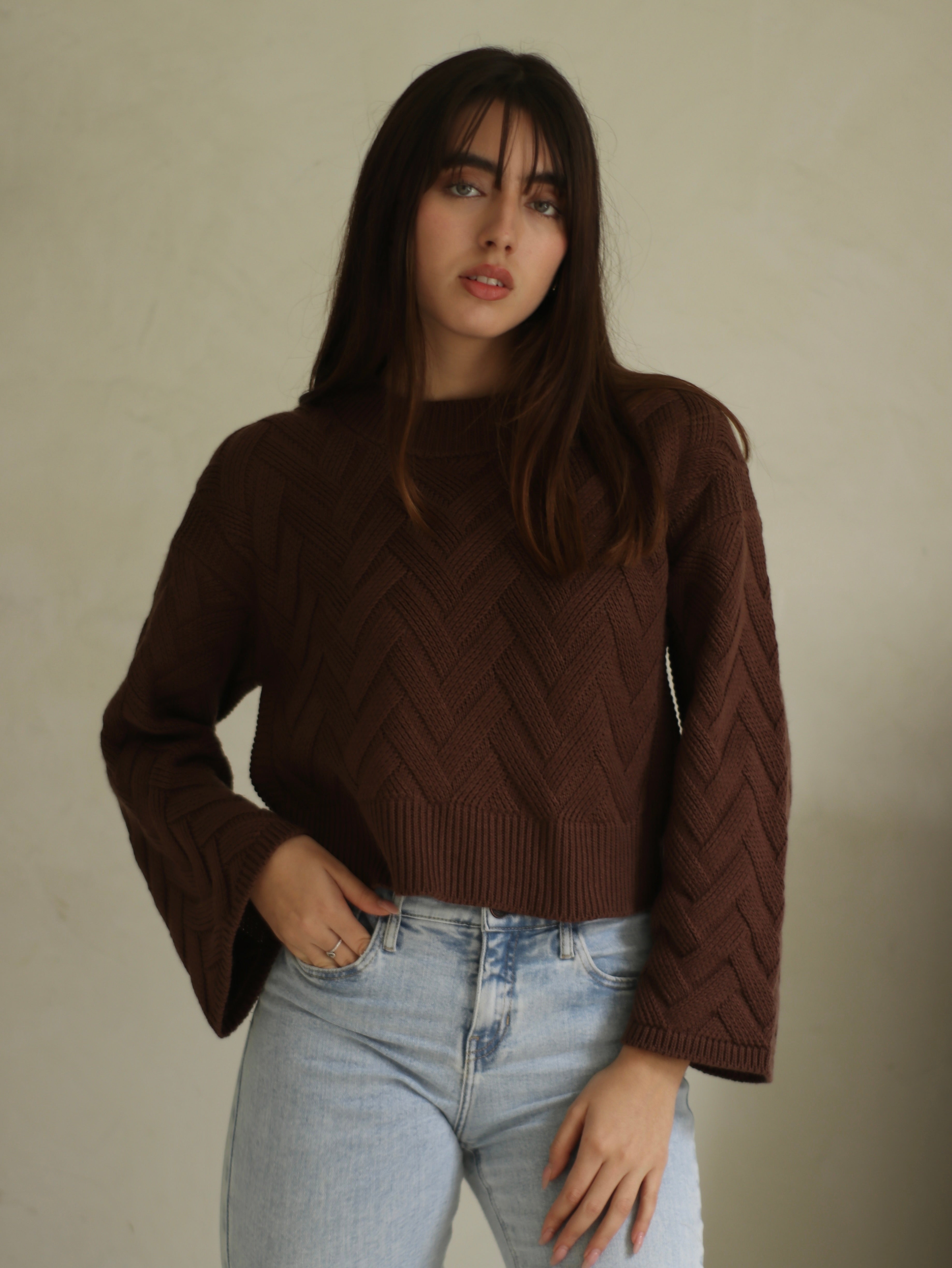 Chompa Acampanada - Chocolate