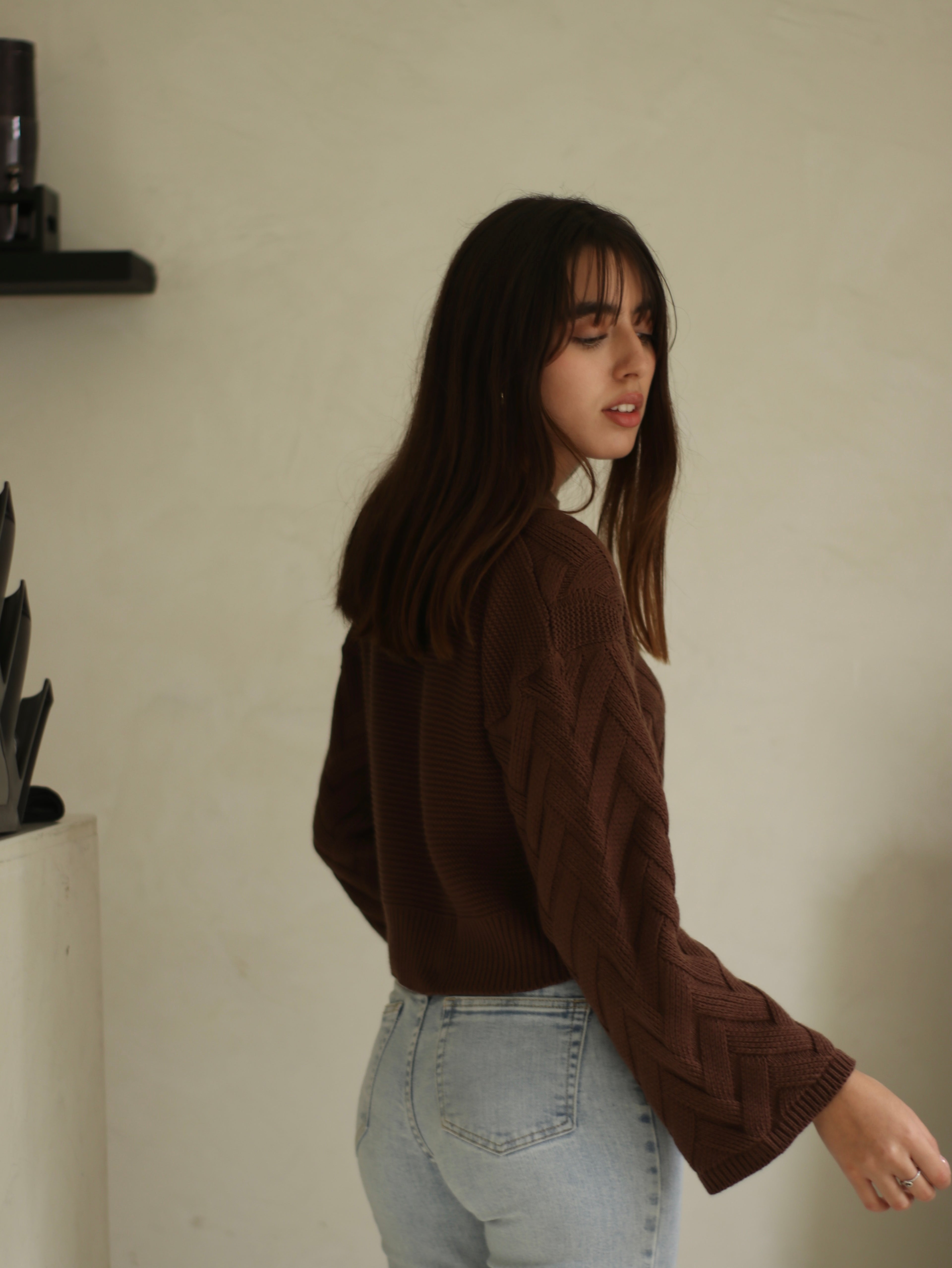 Chompa Acampanada - Chocolate