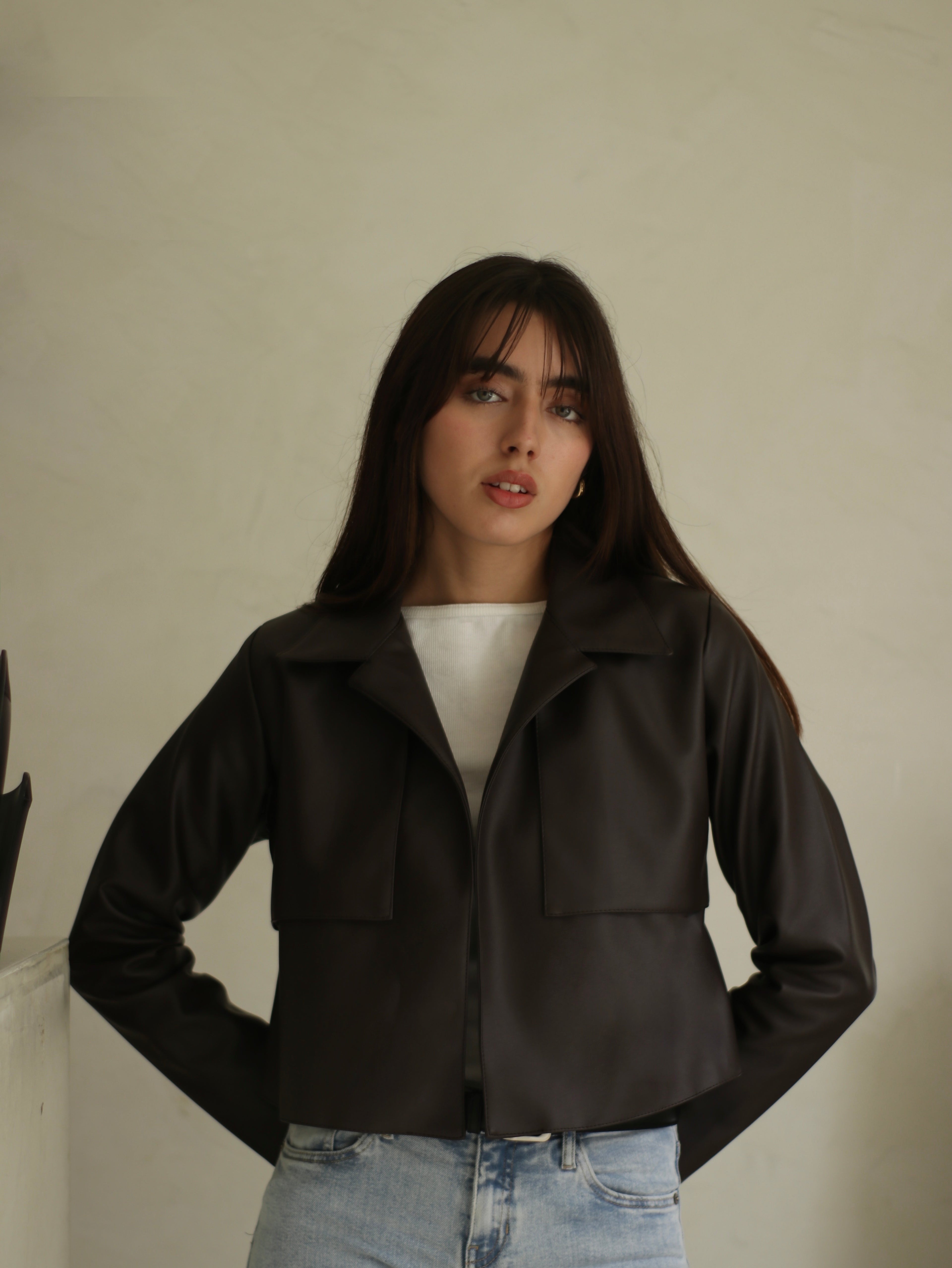 Jacket Leather - Hickory Brown