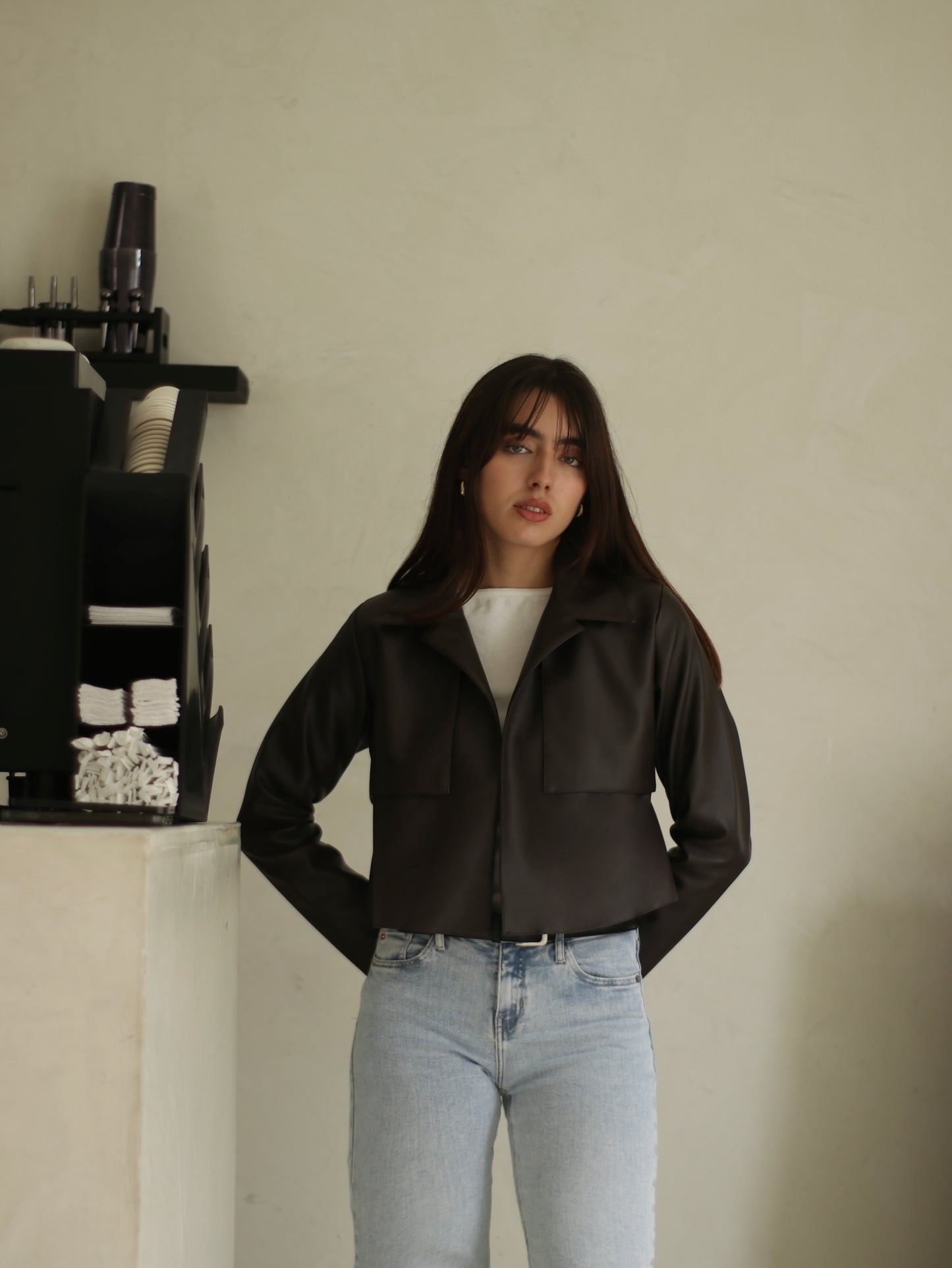 Jacket Leather - Hickory Brown