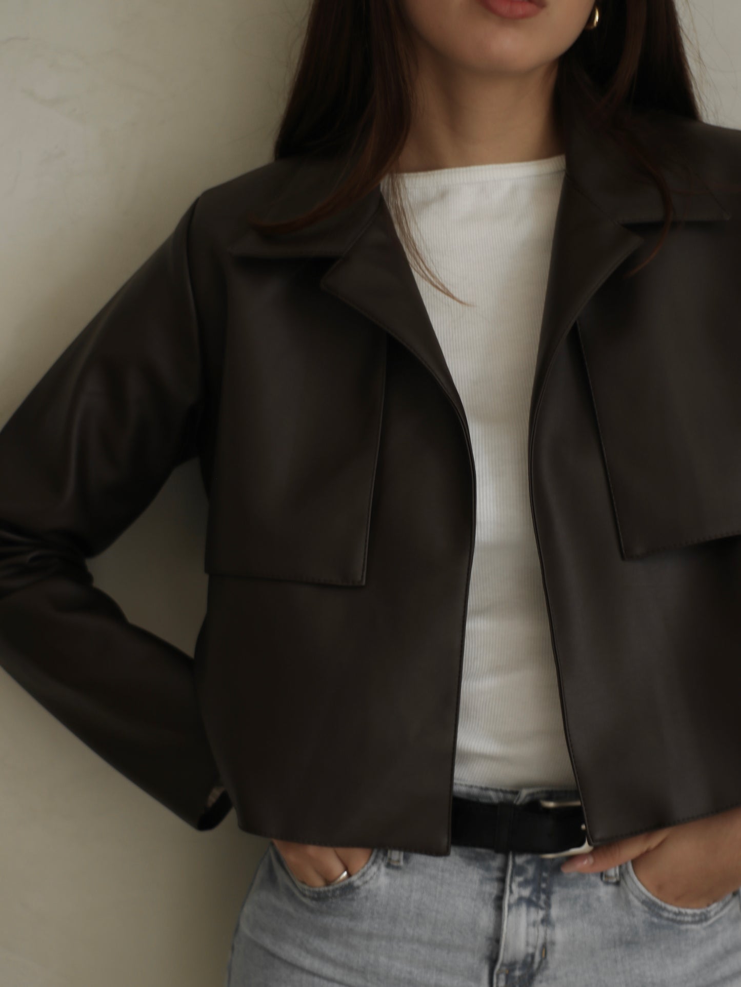 Jacket Leather - Hickory Brown
