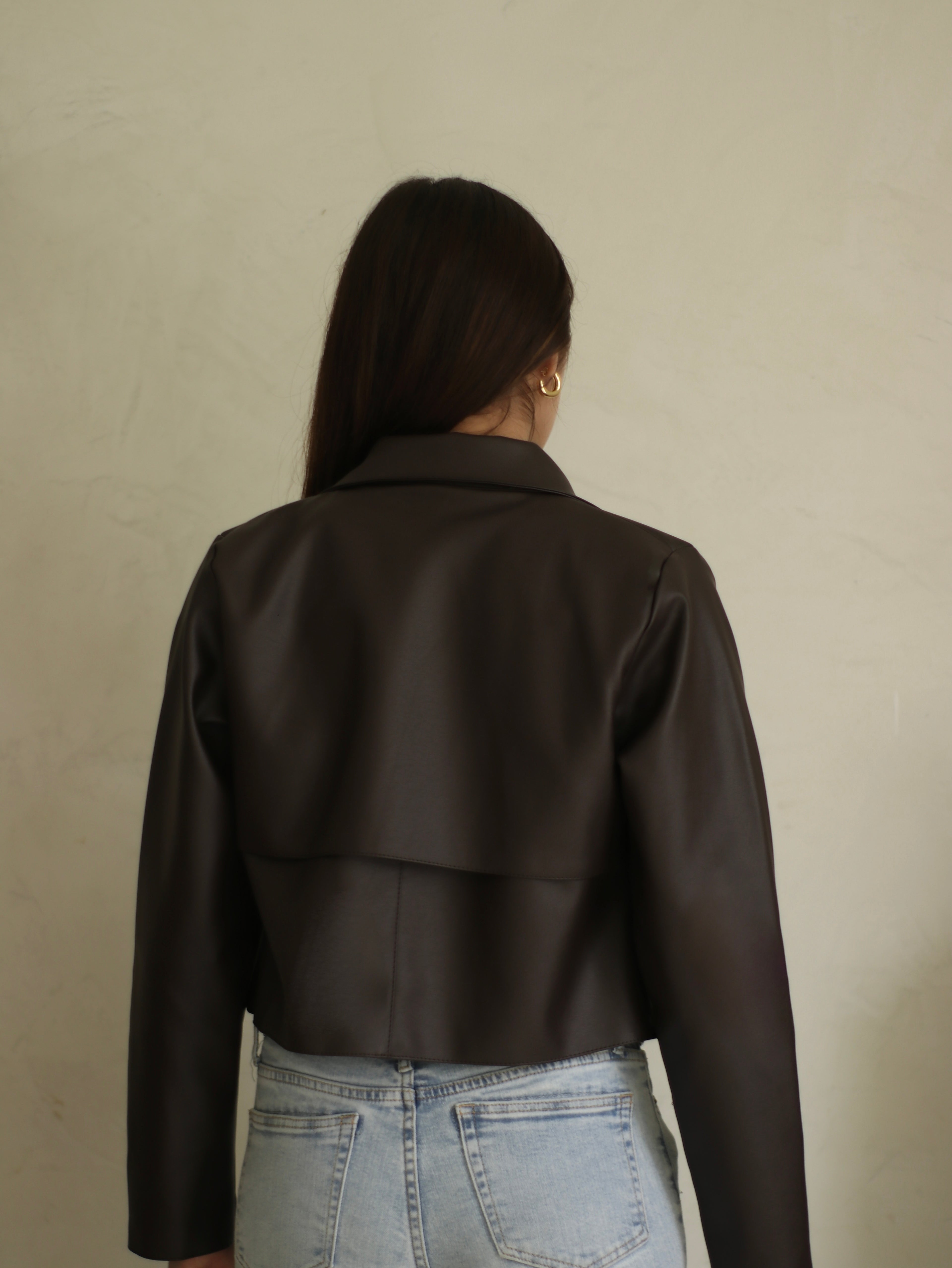 Jacket Leather - Hickory Brown