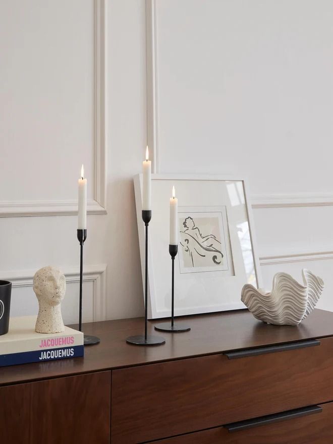 Set de 3 Candelabros - Black