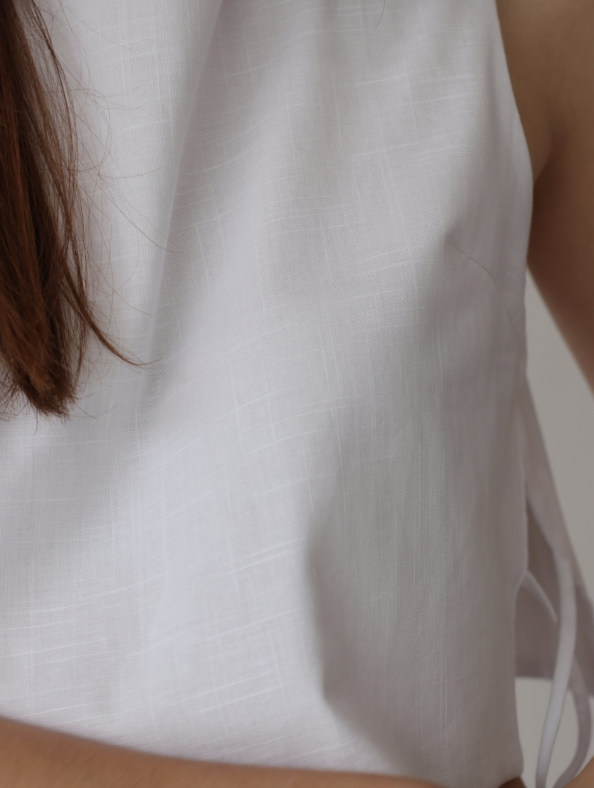 Blusa Romina de Lino Blanca