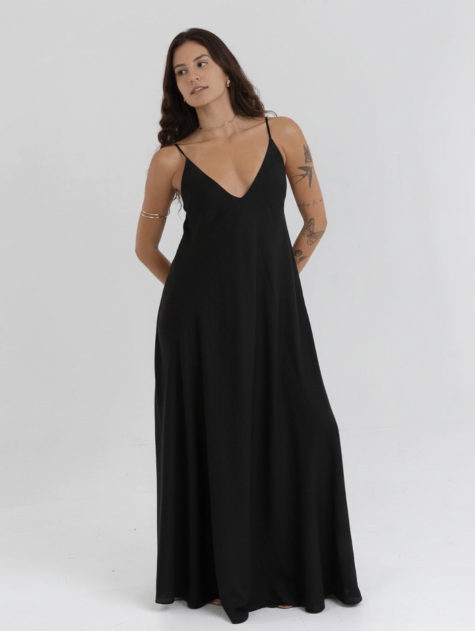 Vestido Sunset Largo Negro