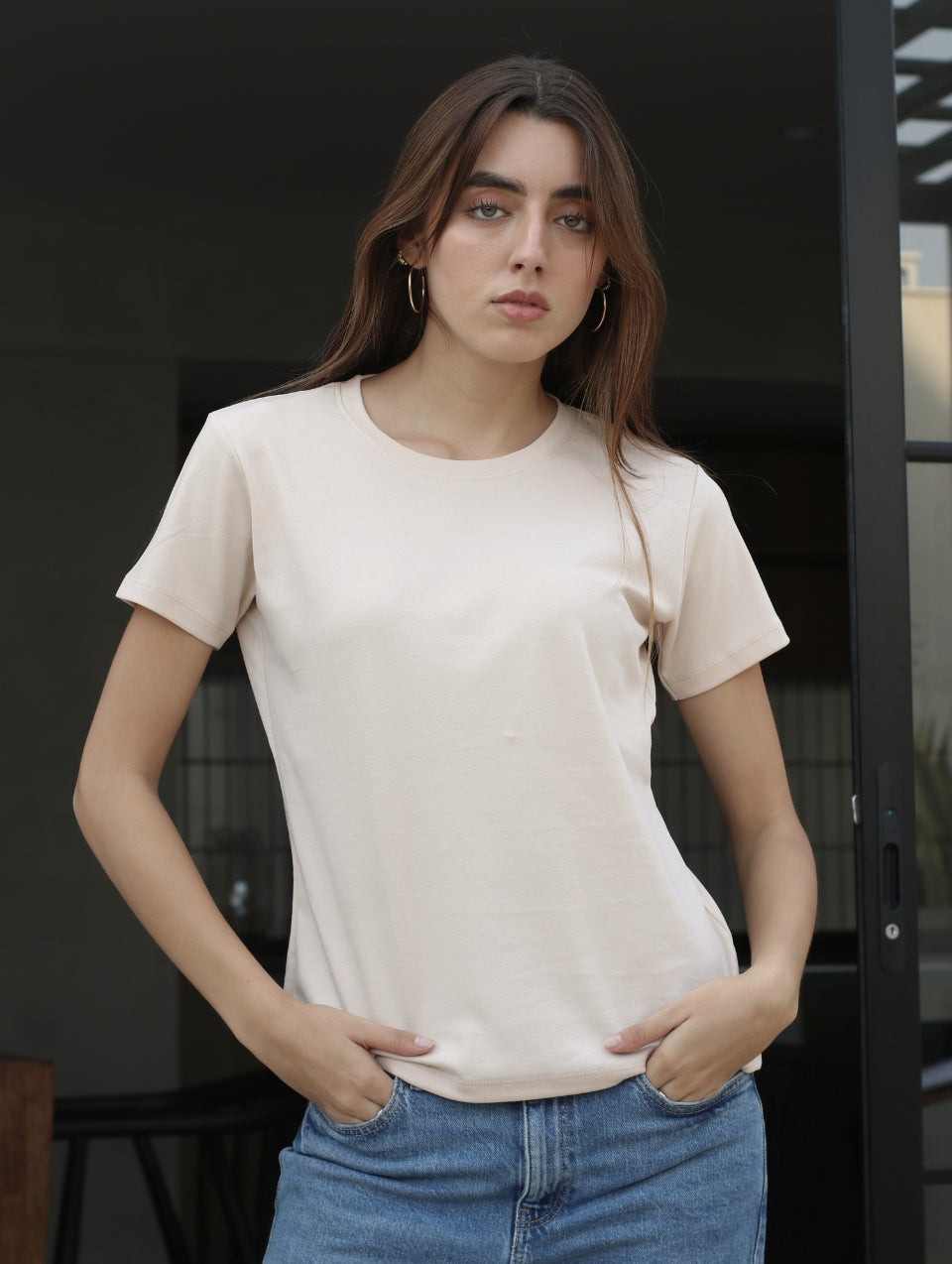 Camiseta Pima Beige