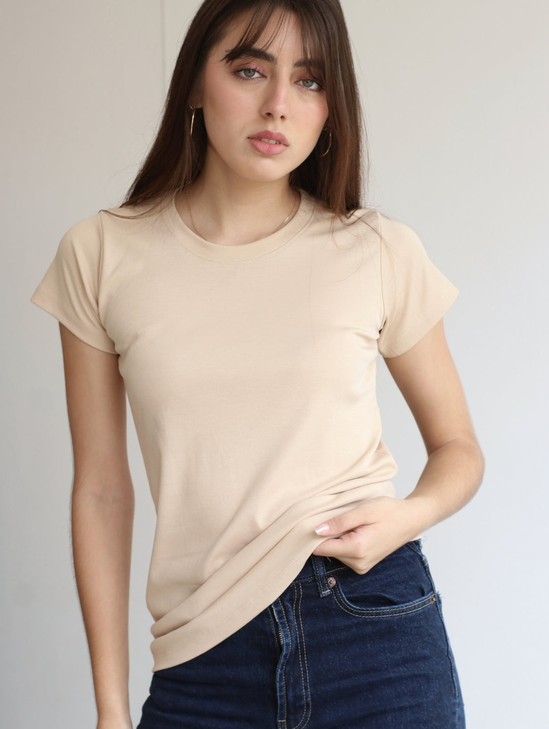 Camiseta Pima Beige