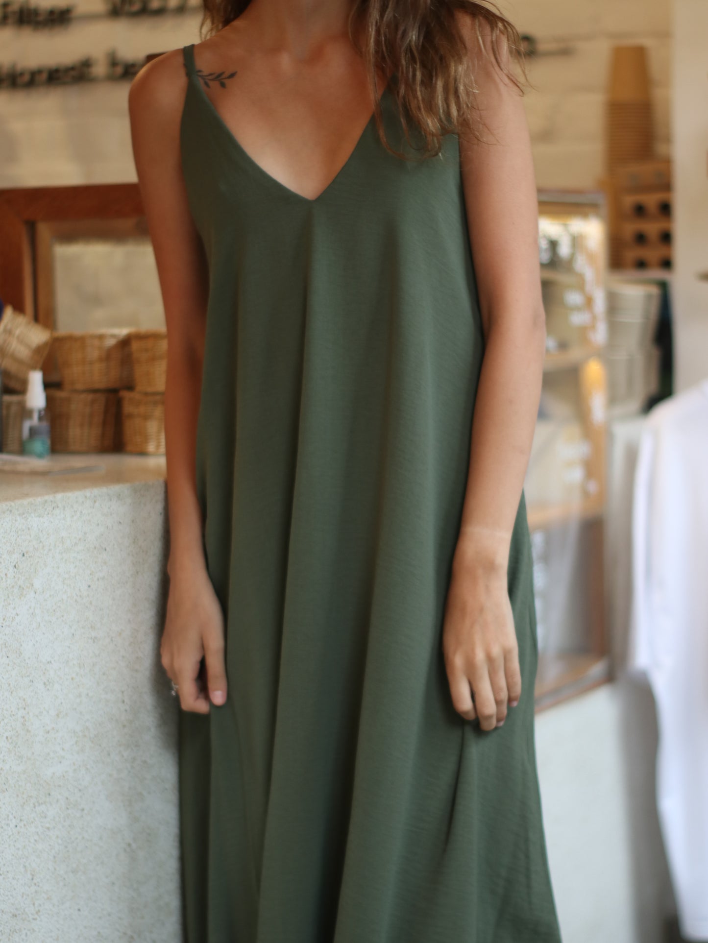 Vestido Sunset - Olive Green