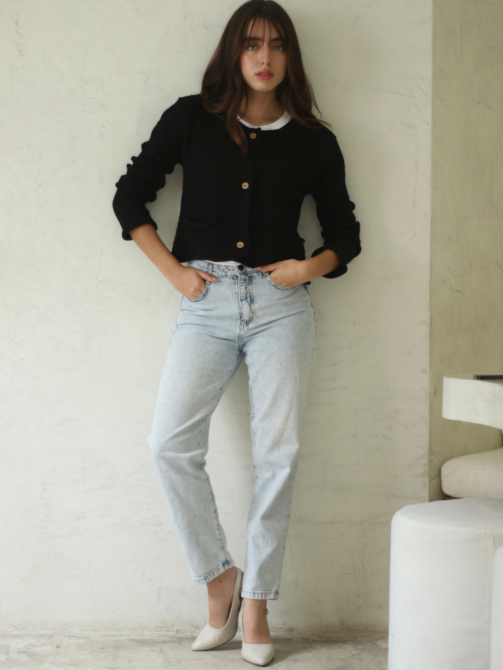 Cárdigan Botones - Black