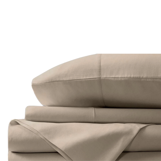 SÁBANAS ALGODÓN 200 HILOS - BEIGE