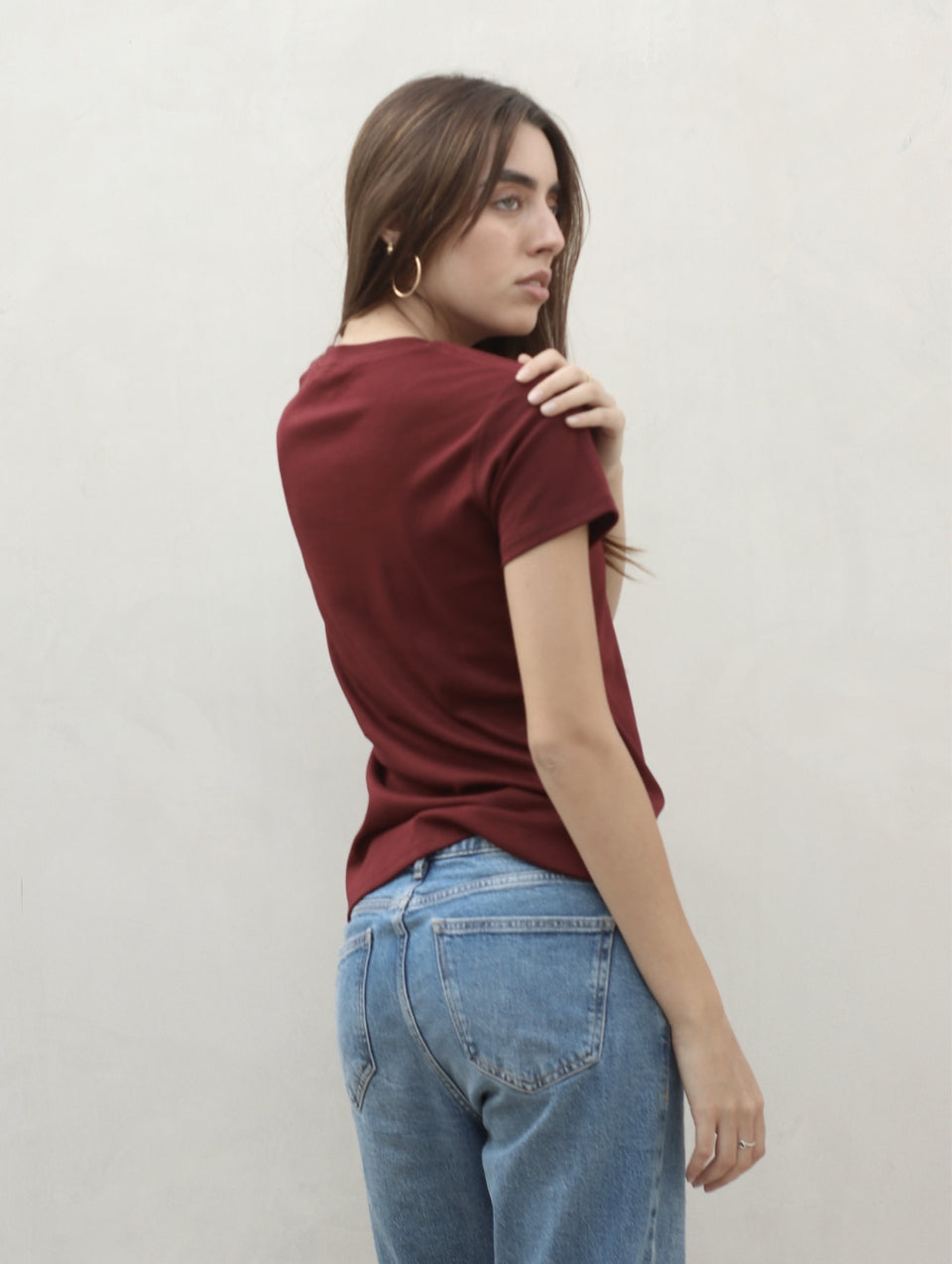 Camiseta Pima Borgoña