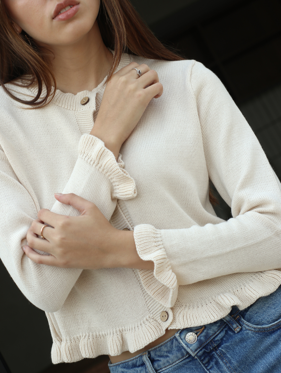 Cardigan Tejido Essential - Beige