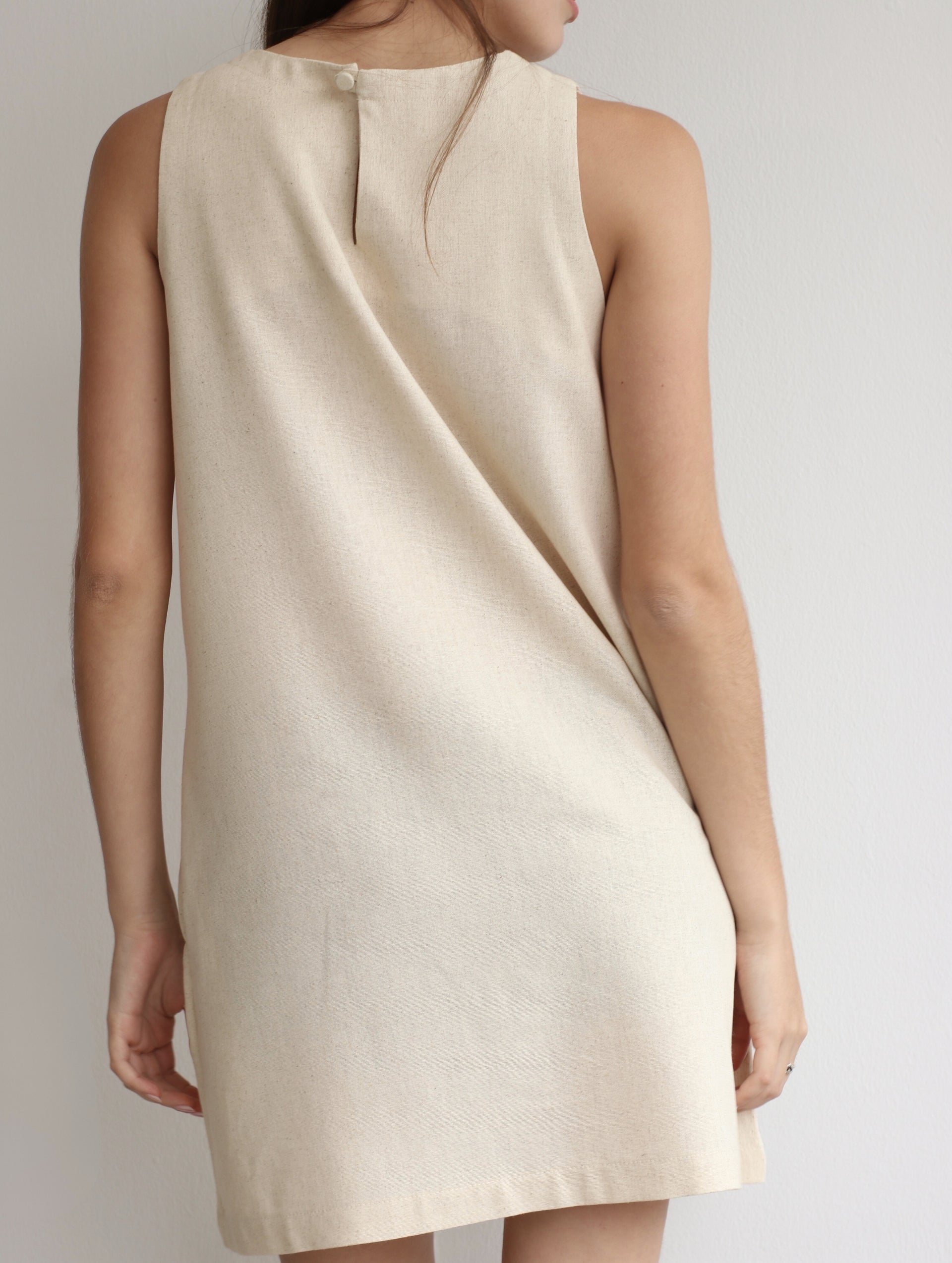 Vestido Lucrecia de Lino Beige