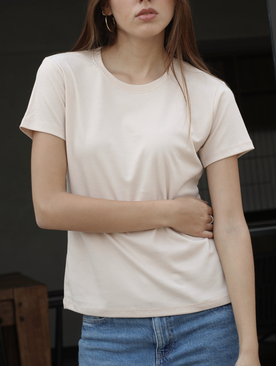 Camiseta Pima Beige
