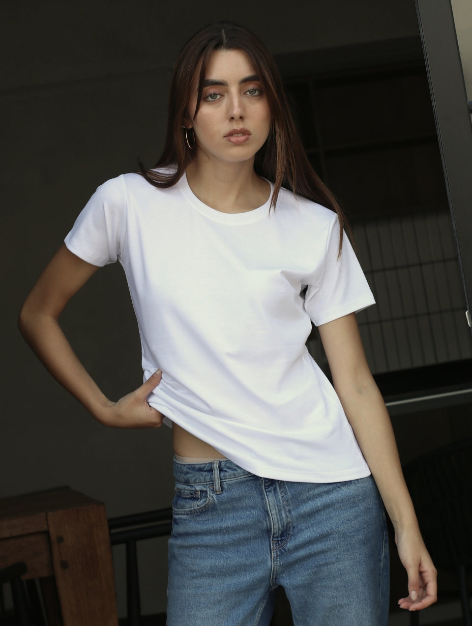 Camiseta Pima Blanca