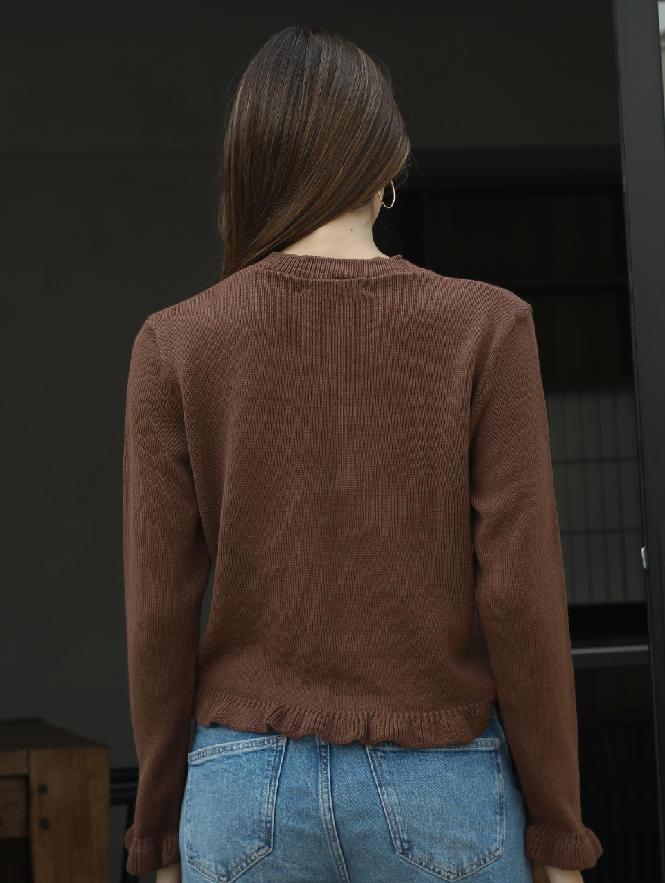 Cardigan Tejido Essential - Chocolate